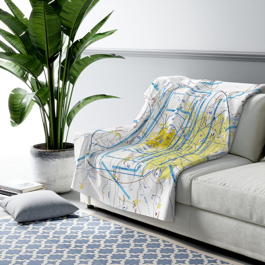 Atlanta Flyway Chart sherpa fleece blanket
