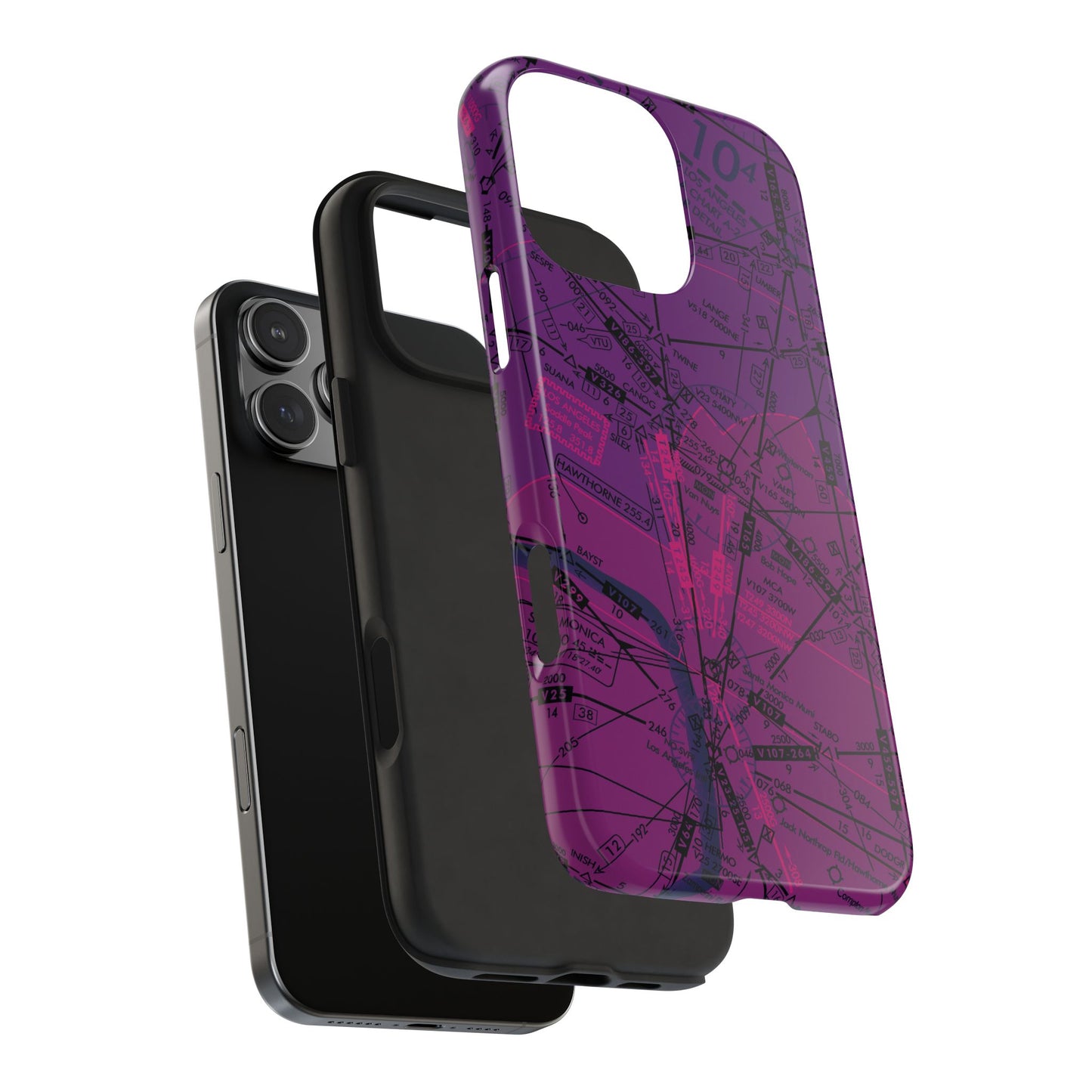 Enroute Low Altitude Chart tough phone cases (ELUS3/purple)