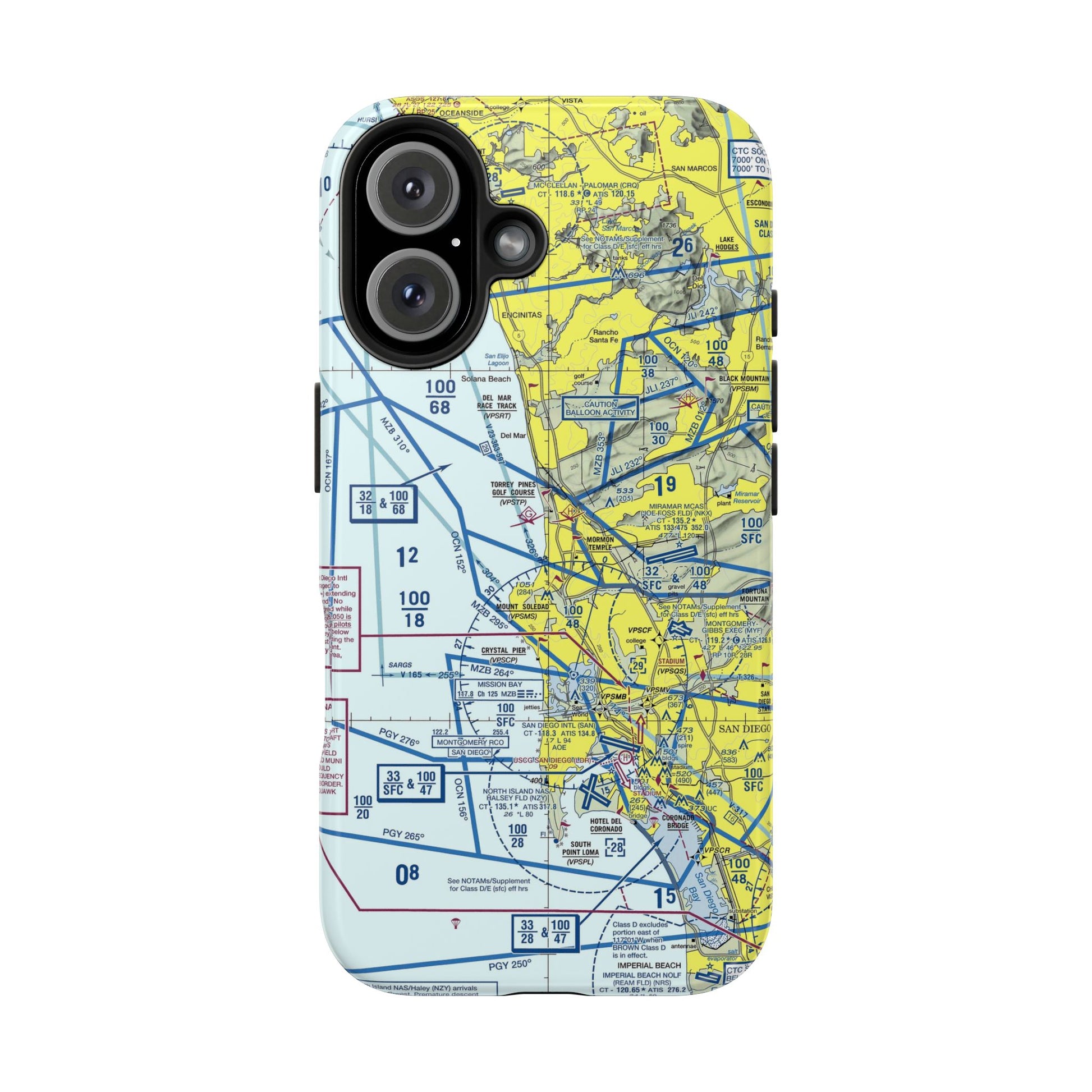 San Diego TAC Chart tough phone cases