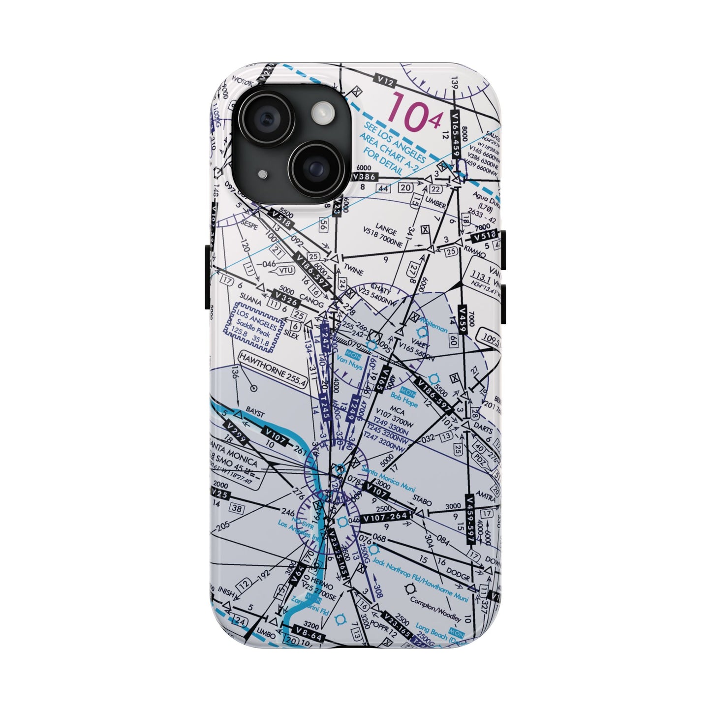 Enroute Low Altitude Chart tough phone cases (ELUS3/white)