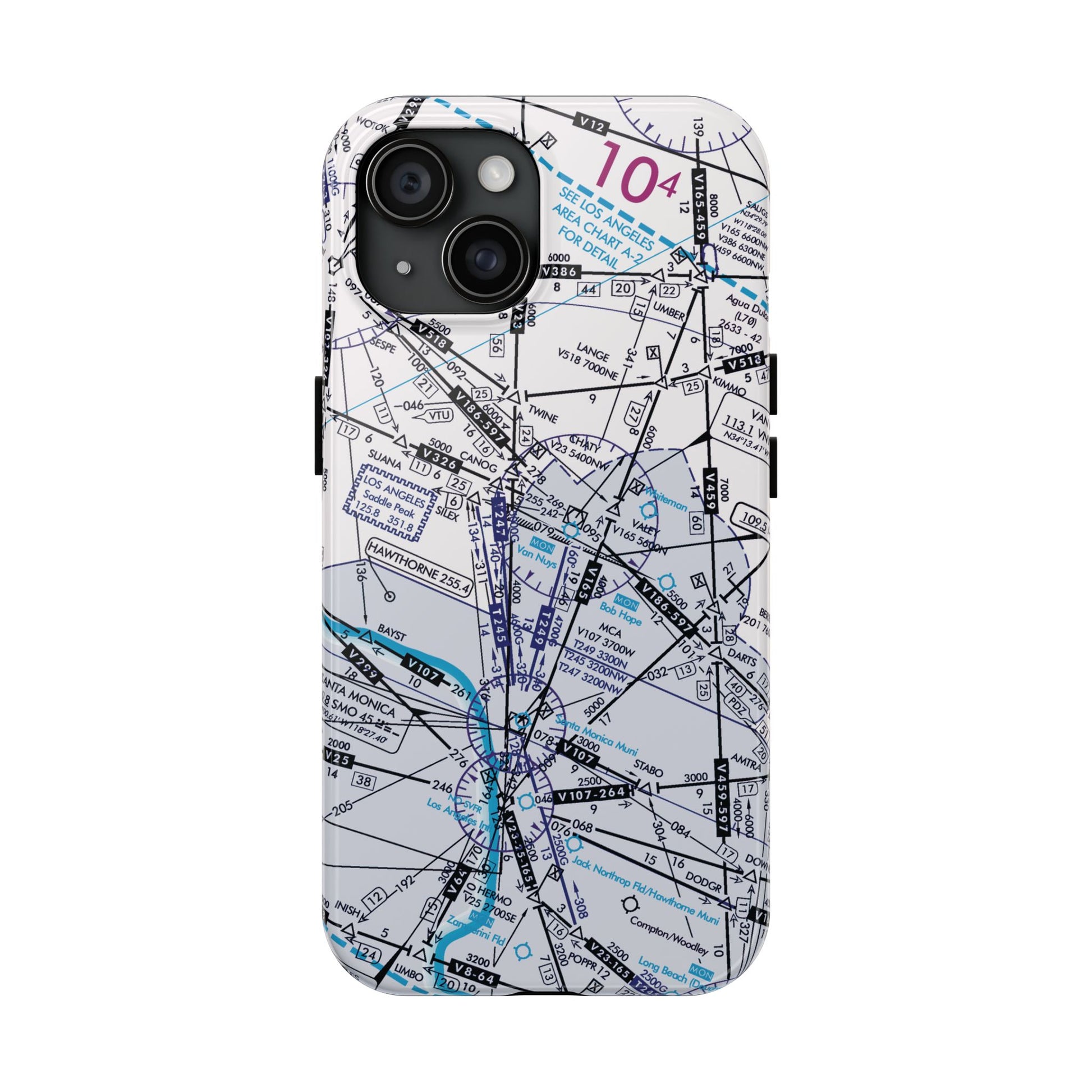 Enroute Low Altitude Chart tough phone cases (ELUS3/white)