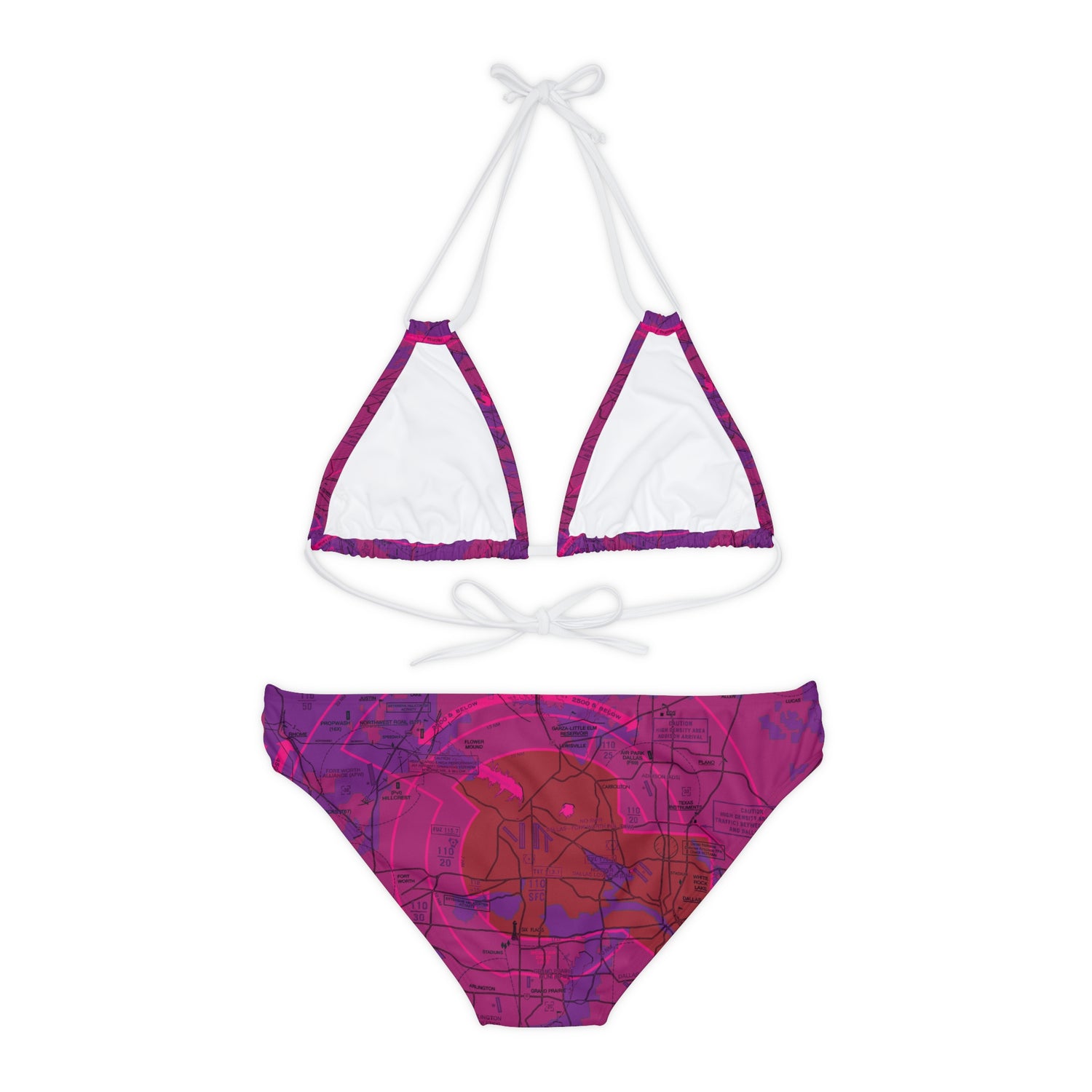 Dallas - Ft. Worth Flyway Chart (purple) strappy bikini set