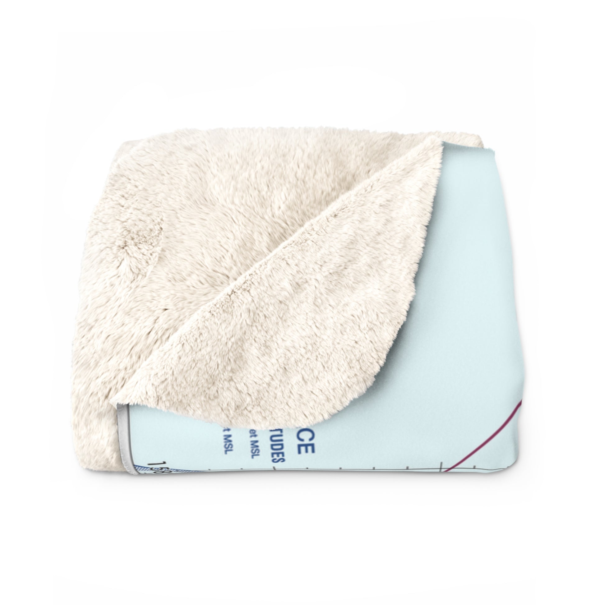 Honolulu Sectional Chart sherpa fleece blanket