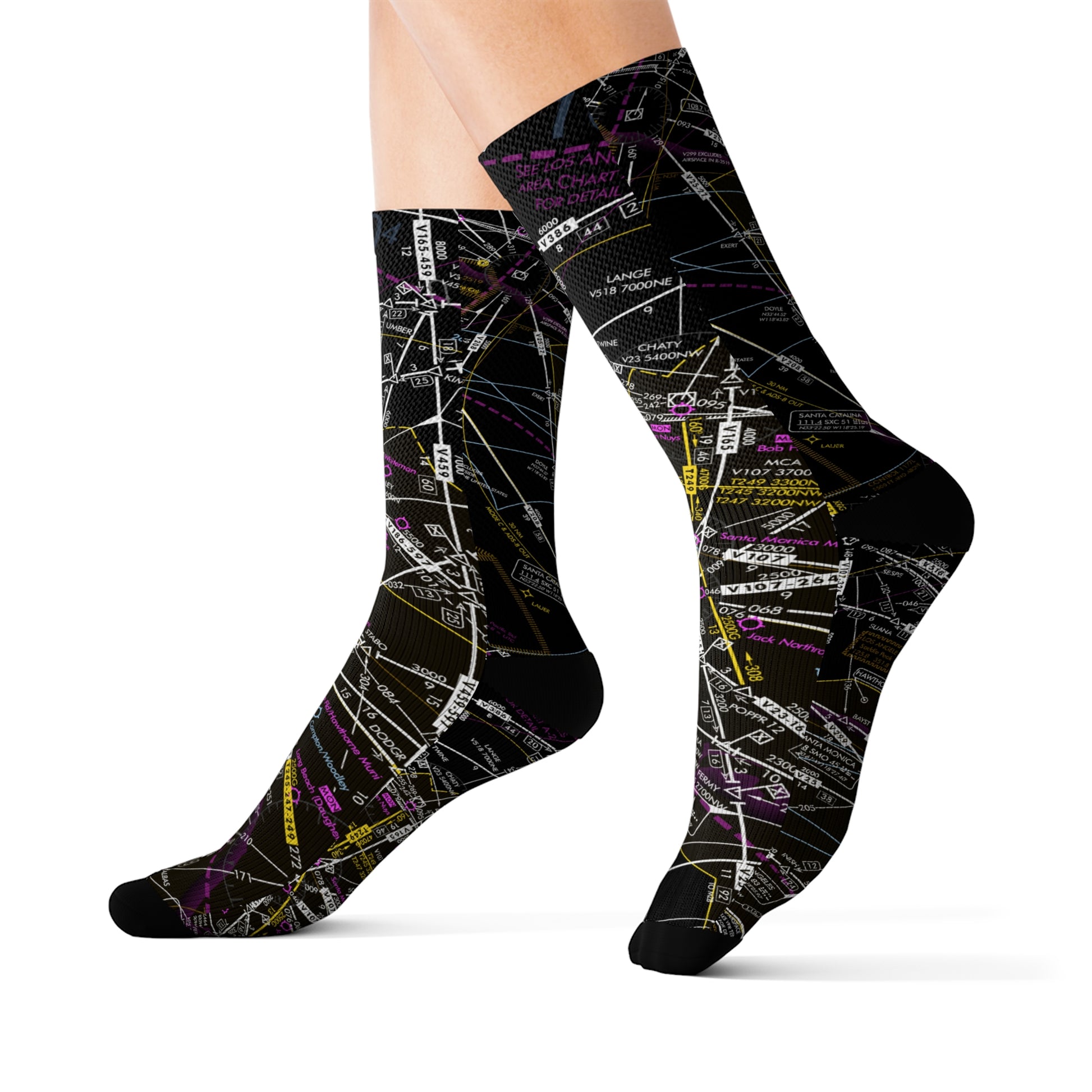 Aeronautical Chart socks (ELUS3/invert)