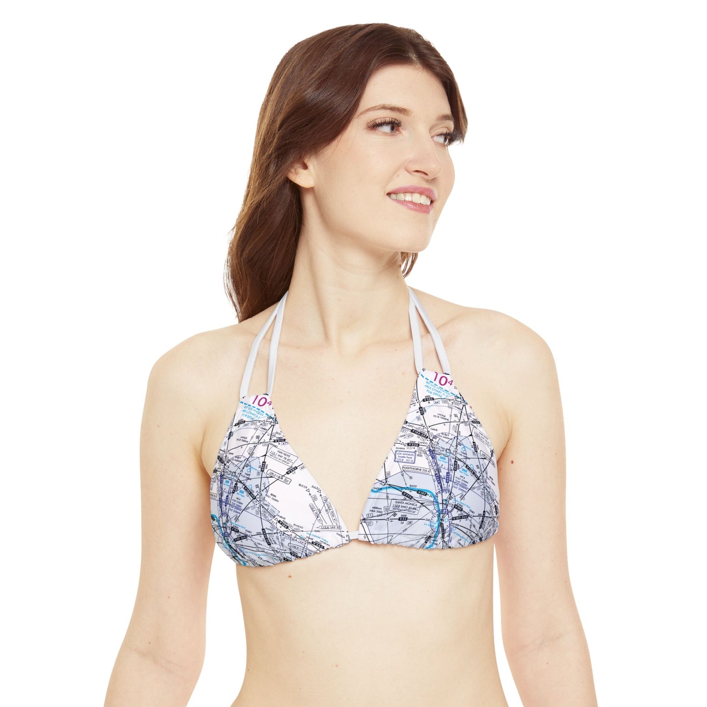 Enroute Low Altitude (ELUS3) Chart strappy bikini set (white)