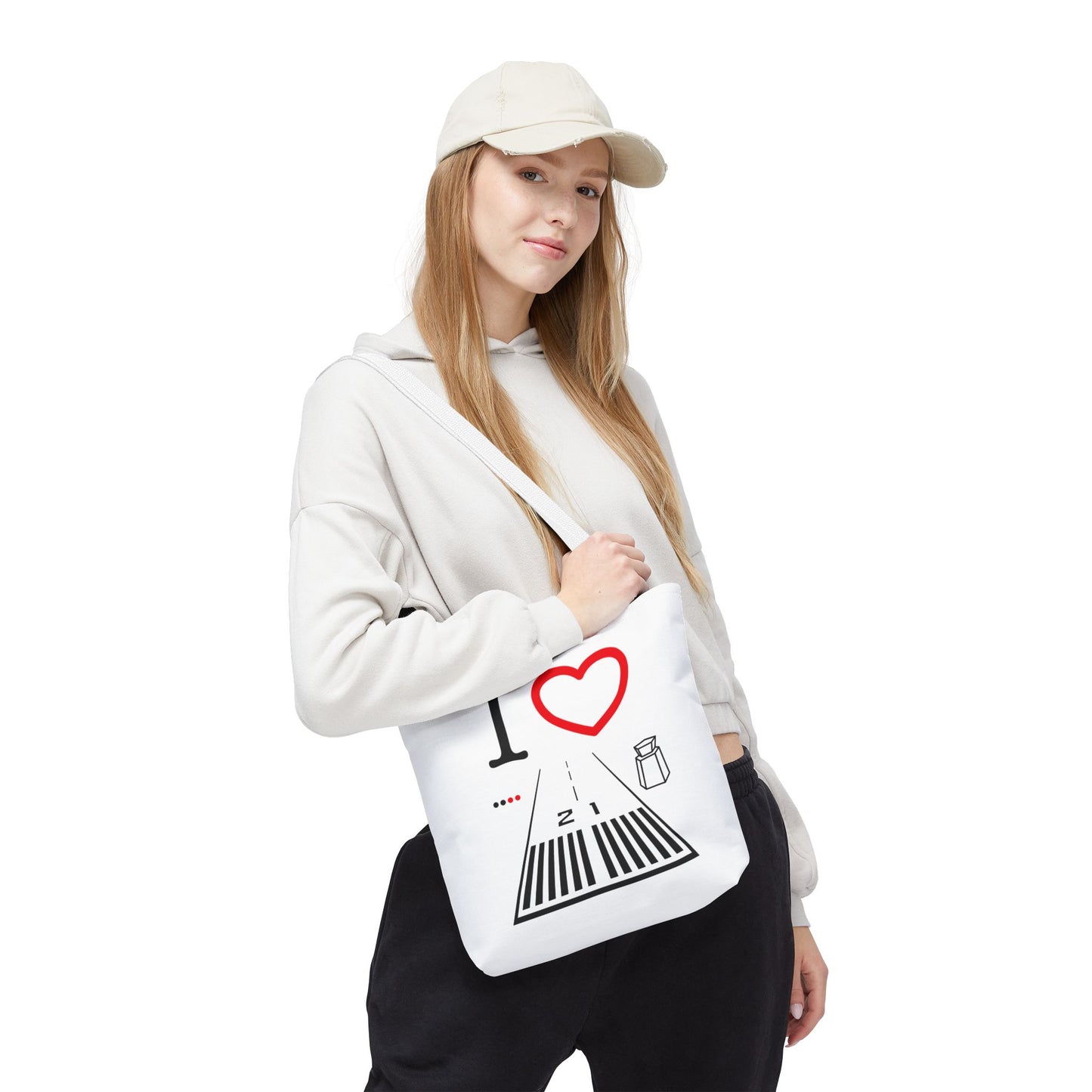 Santa Monica Airport Runway 21 / 3 tote bag (white)