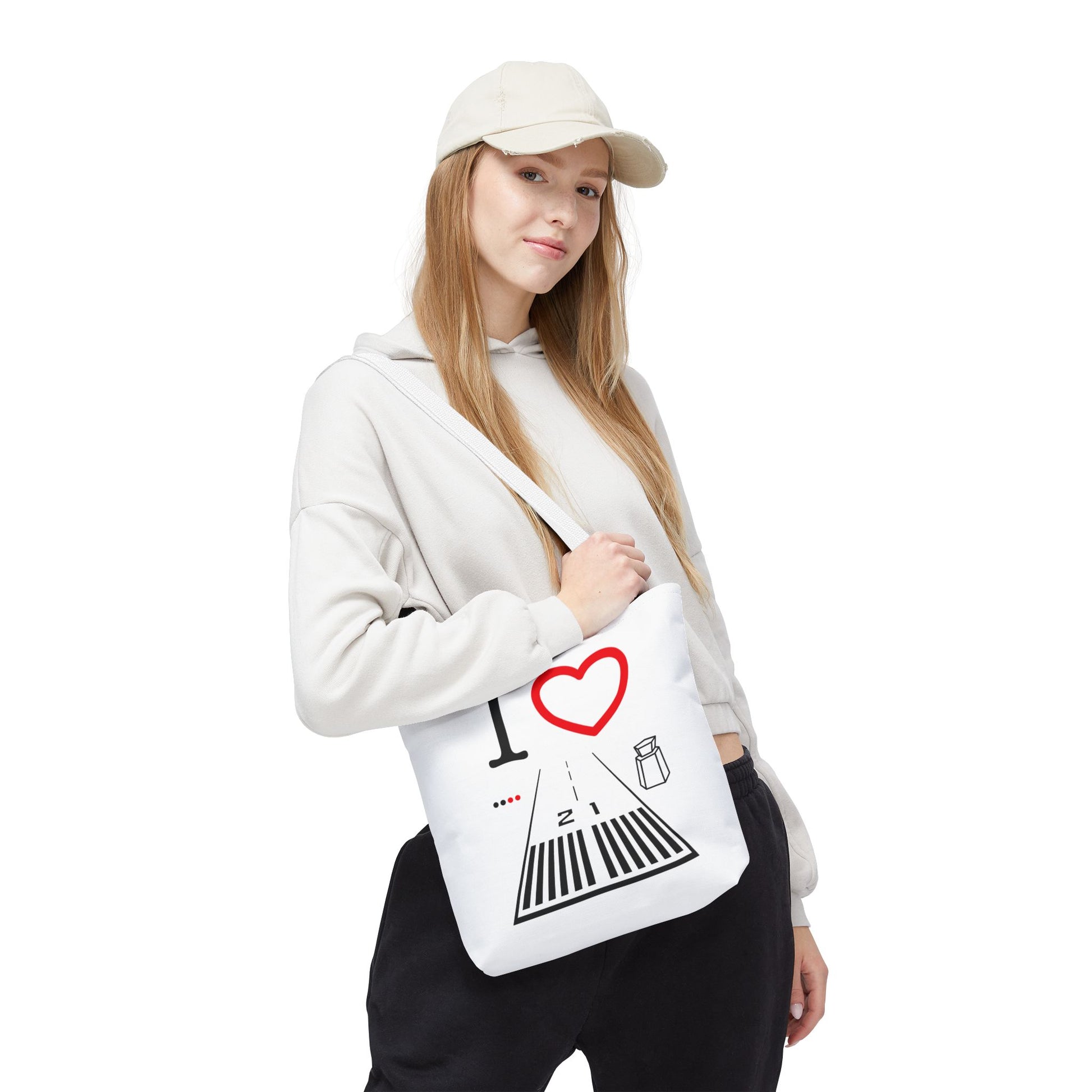 Santa Monica Airport Runway 21 / 3 tote bag (white)