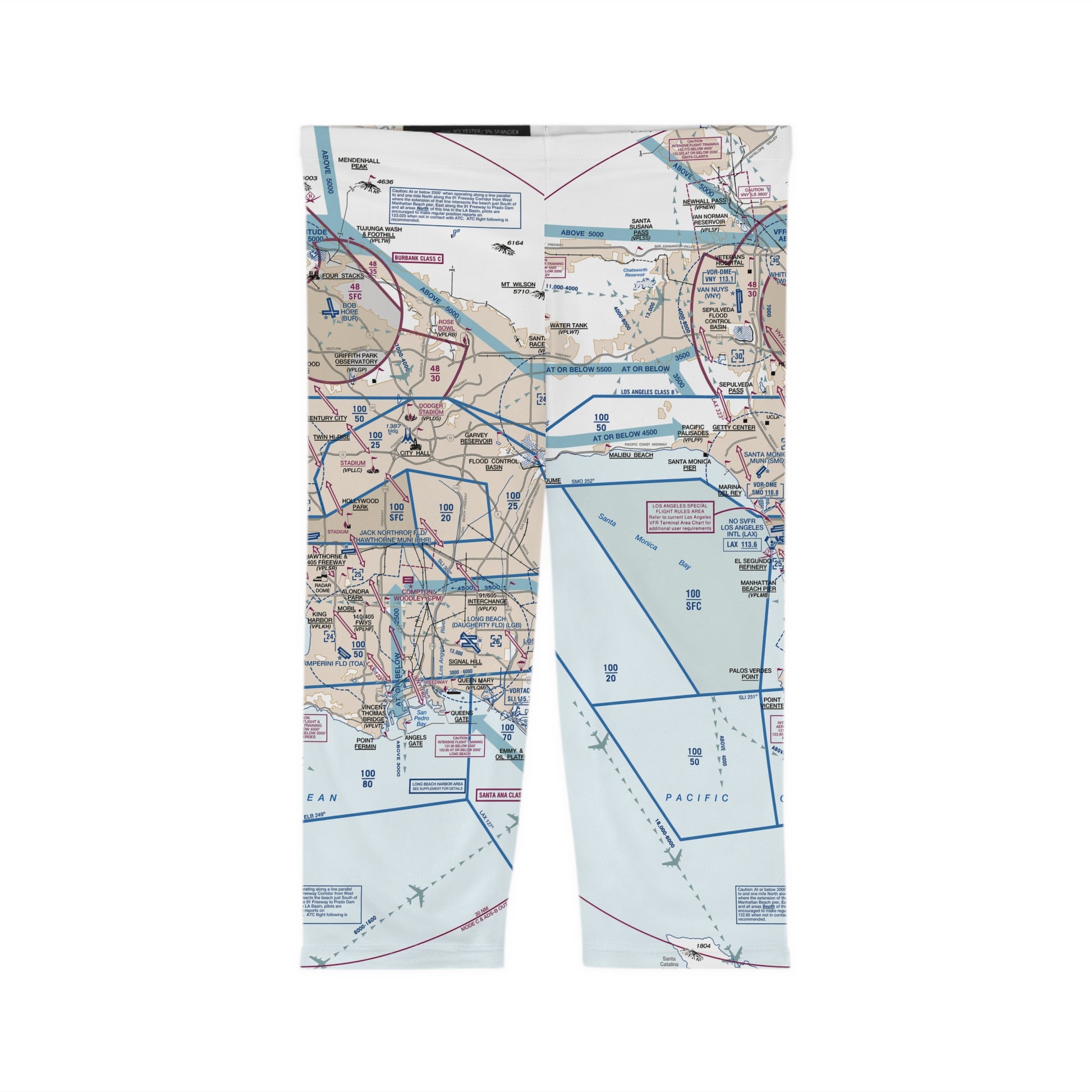 LAX Flyway Chart capri leggings