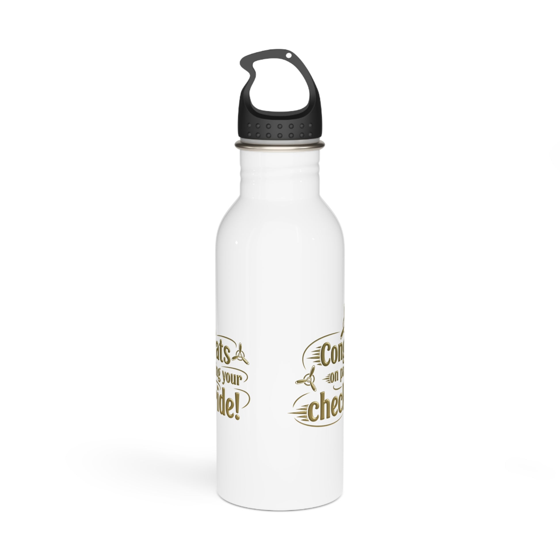 Congrats on passing your checkride! 20 oz. stainless steel water bottle (v3. gold)