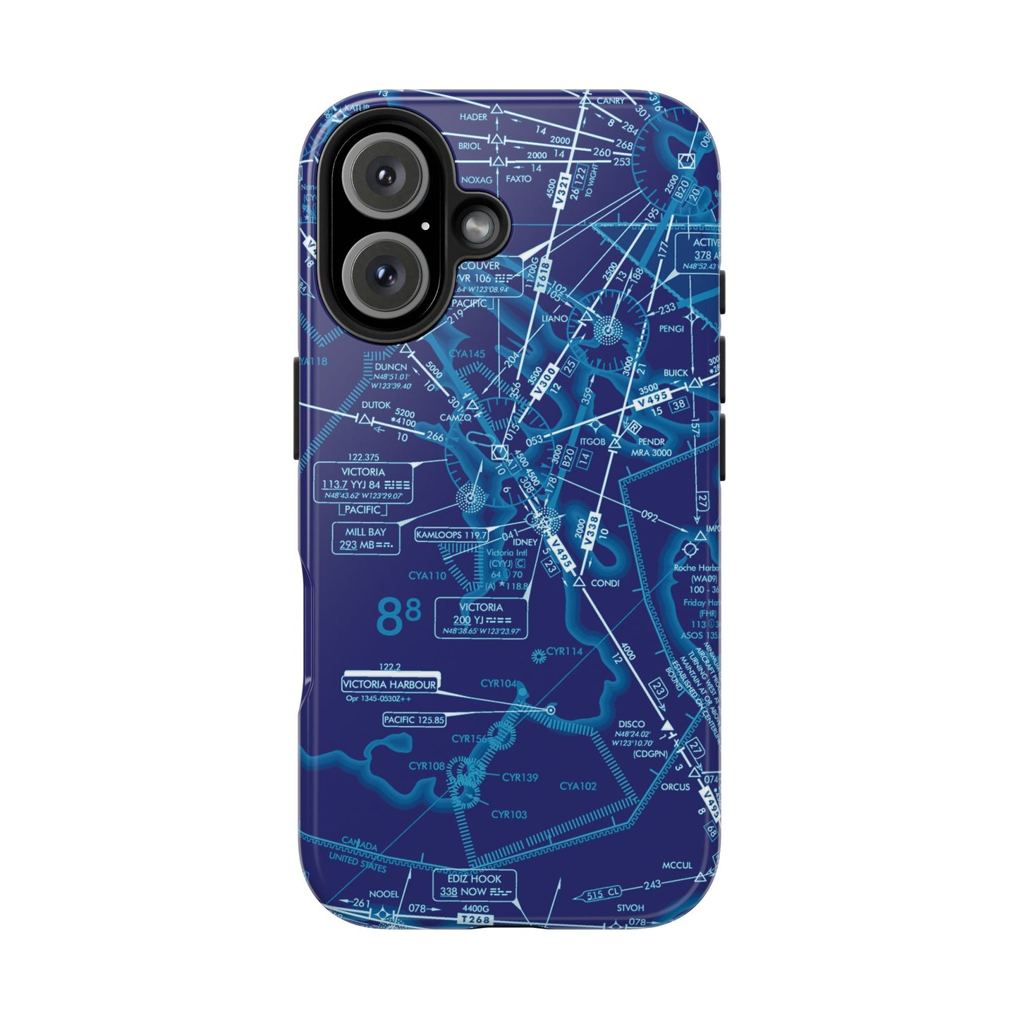 Enroute Low Altitude Chart tough phone cases (ELUS1/blue)