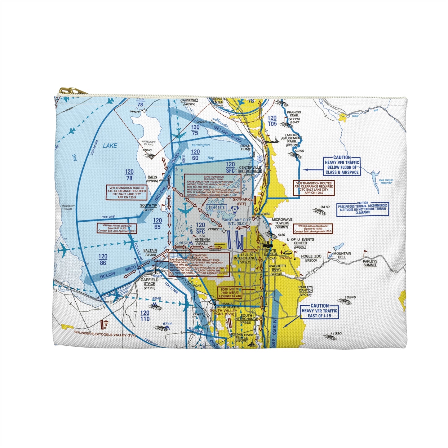 Salt Lake City Flyway Chart Accessory Pouch