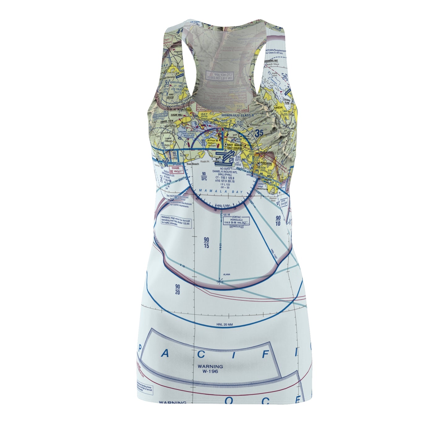 Honolulu Sectional Chart racerback dress