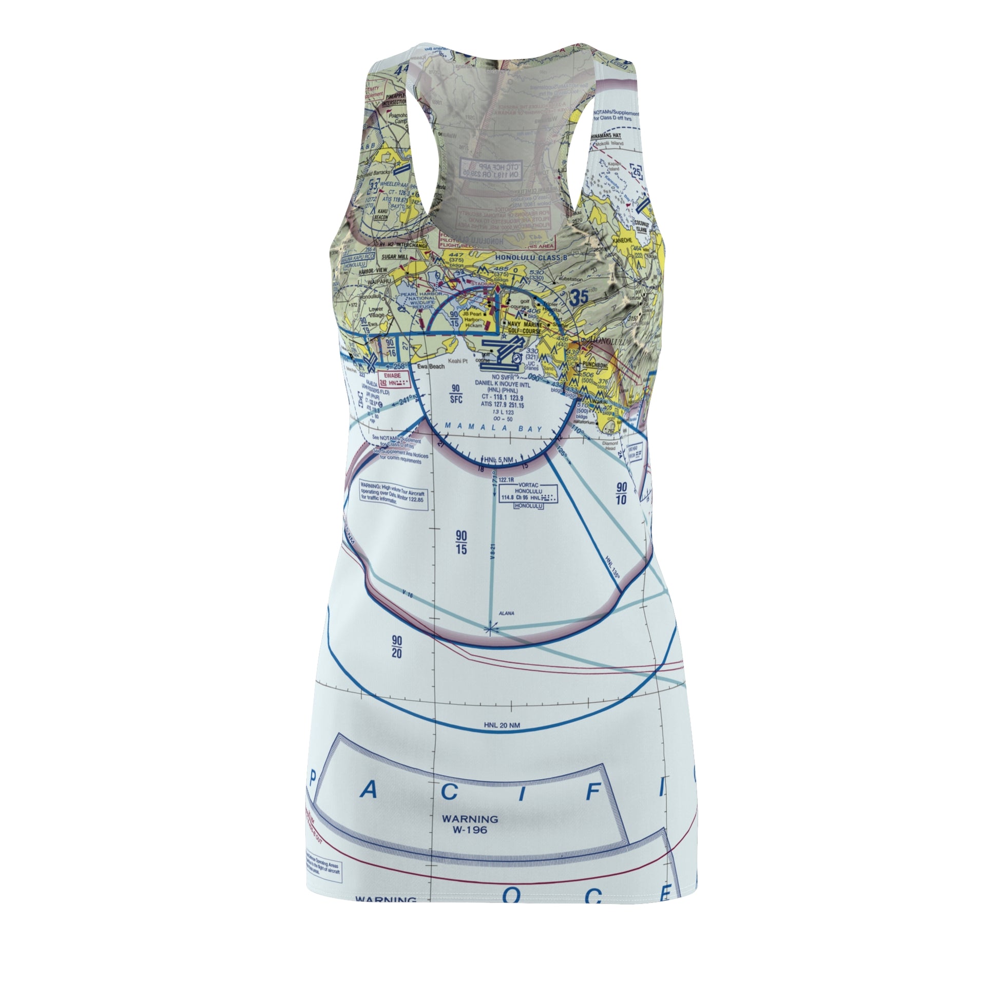 Honolulu Sectional Chart racerback dress