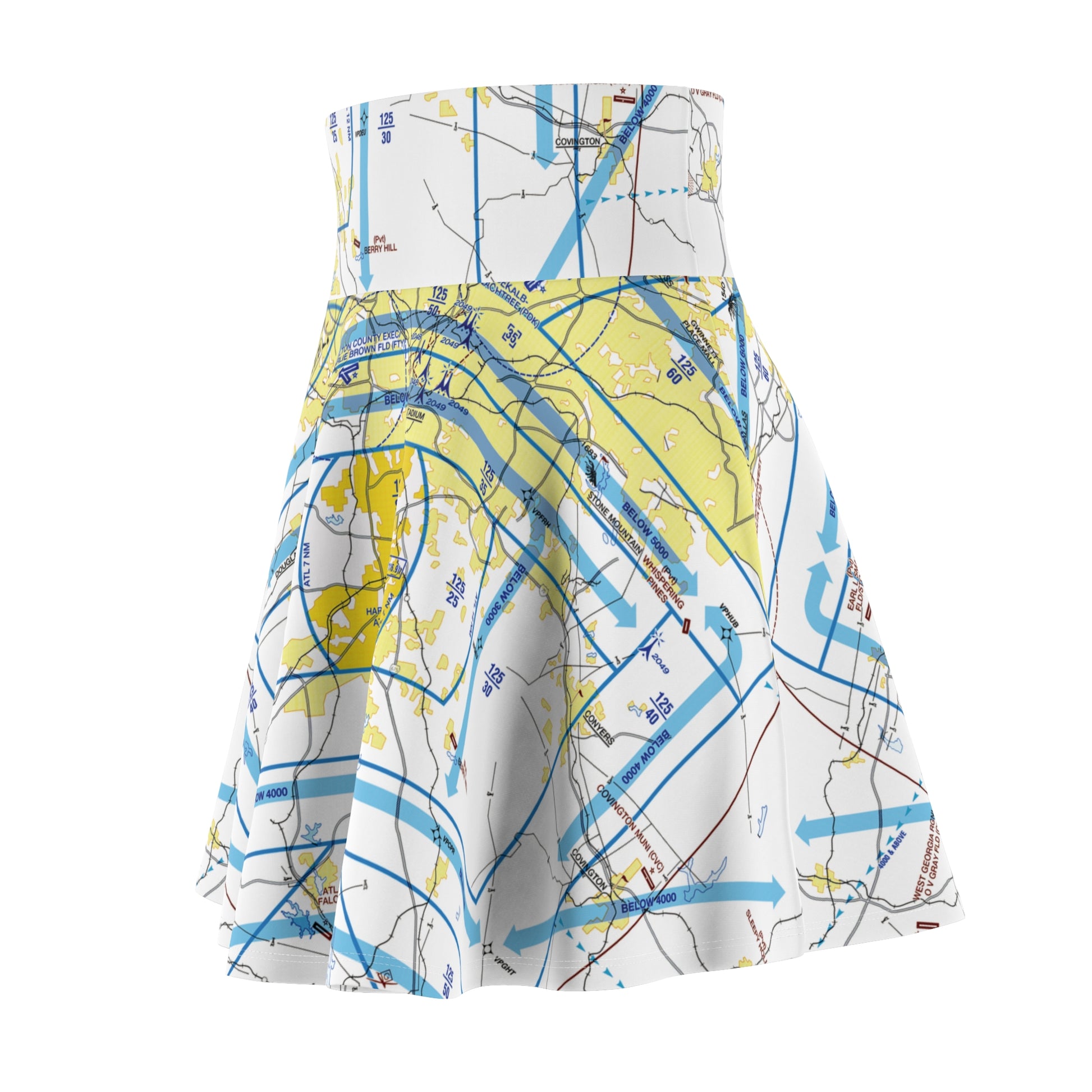 Atlanta Flyway Chart skater skirt
