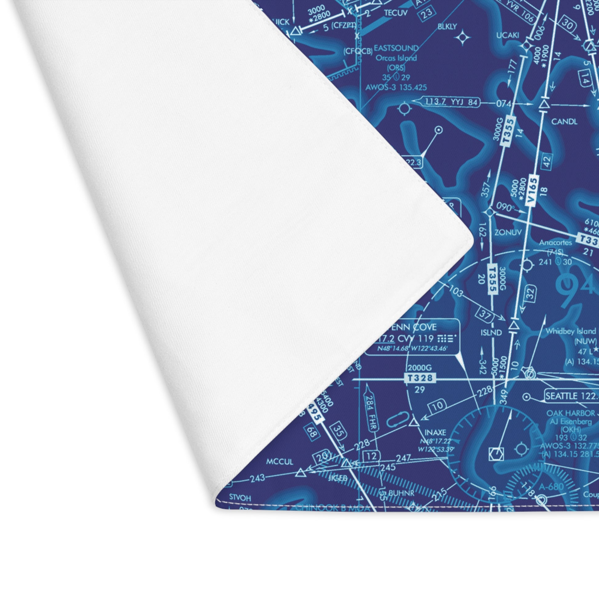 Enroute Low Altitude Chart (ELUS1) kitchen placemat (blue)