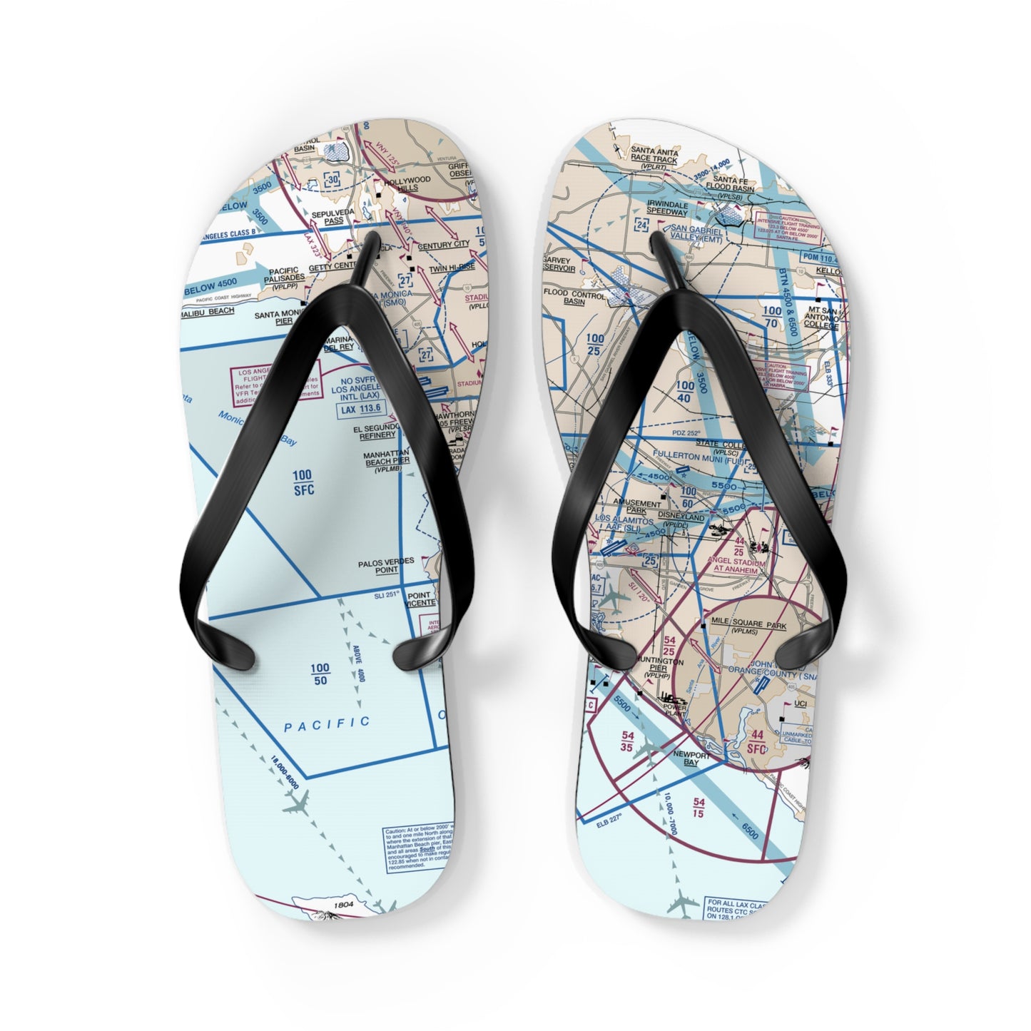Aeronautical Chart Flip-Flops (LAX Flyway Chart)