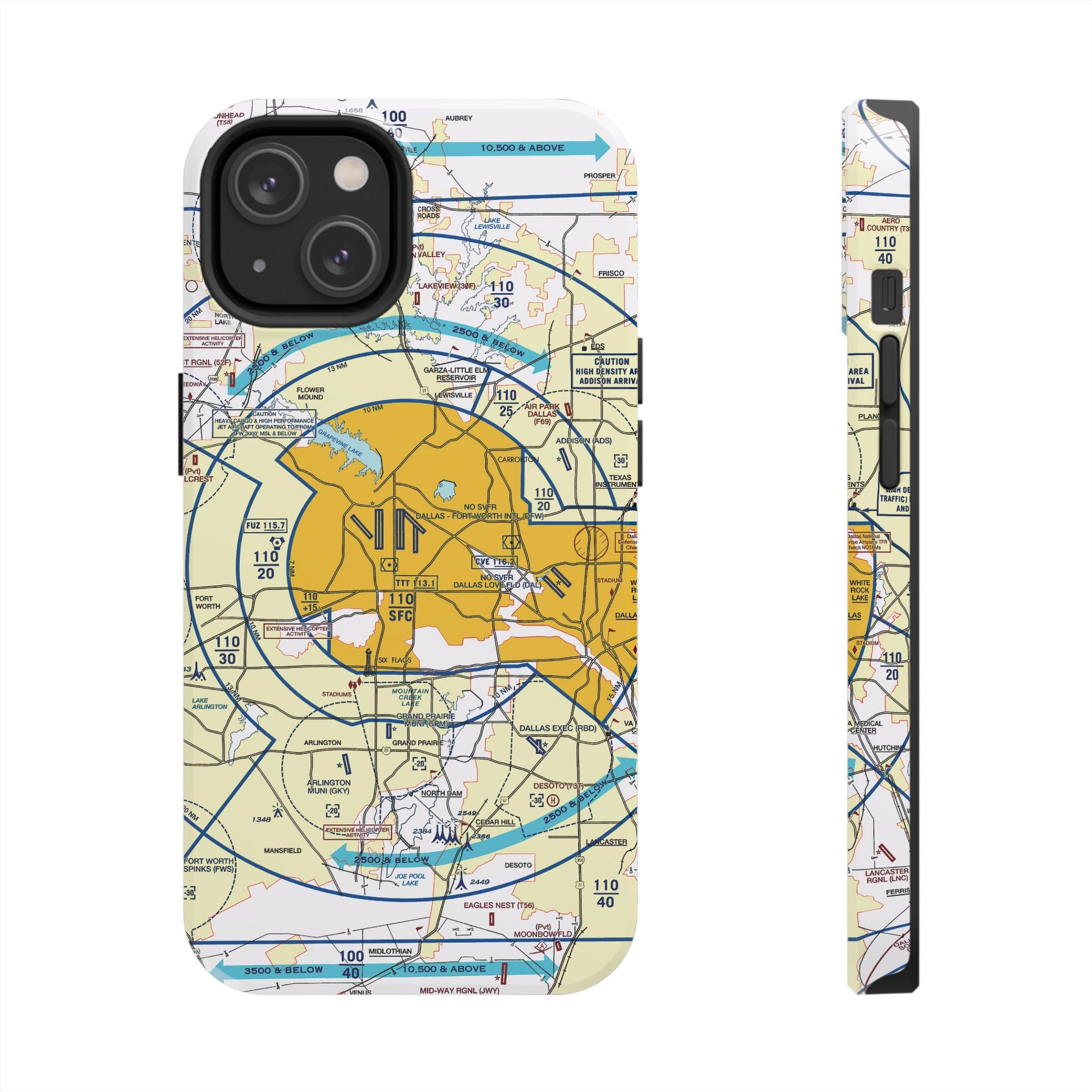 Dallas - Ft. Worth Flyway Chart tough phone cases