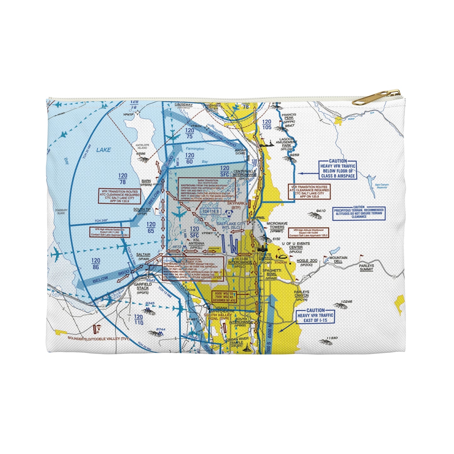 Salt Lake City Flyway Chart Accessory Pouch