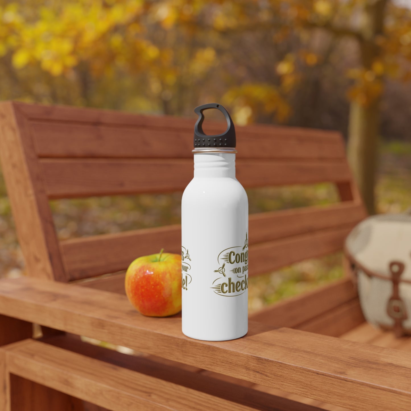 Congrats on passing your checkride! 20 oz. stainless steel water bottle (v3. gold)