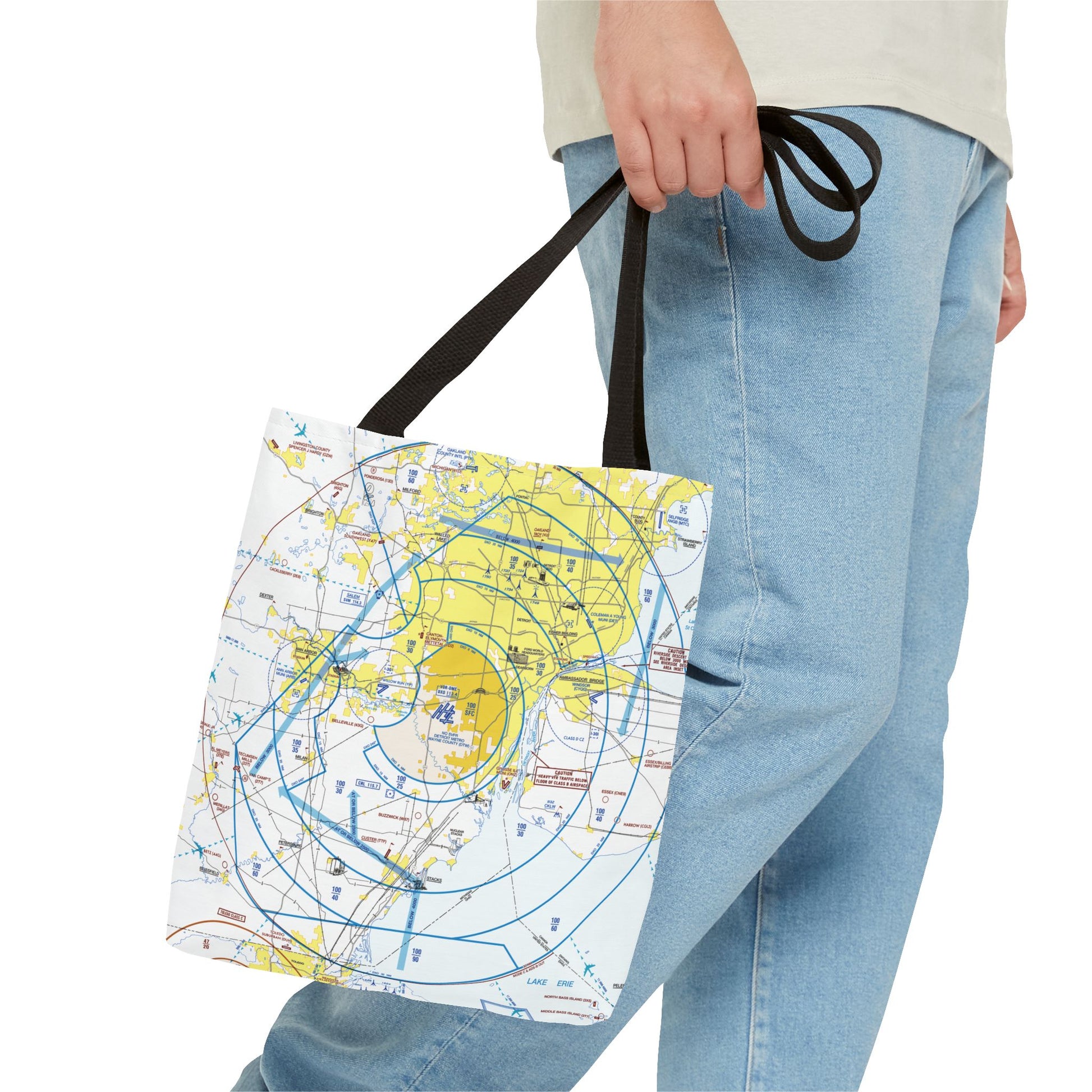 Detroit Flyway Chart tote bag