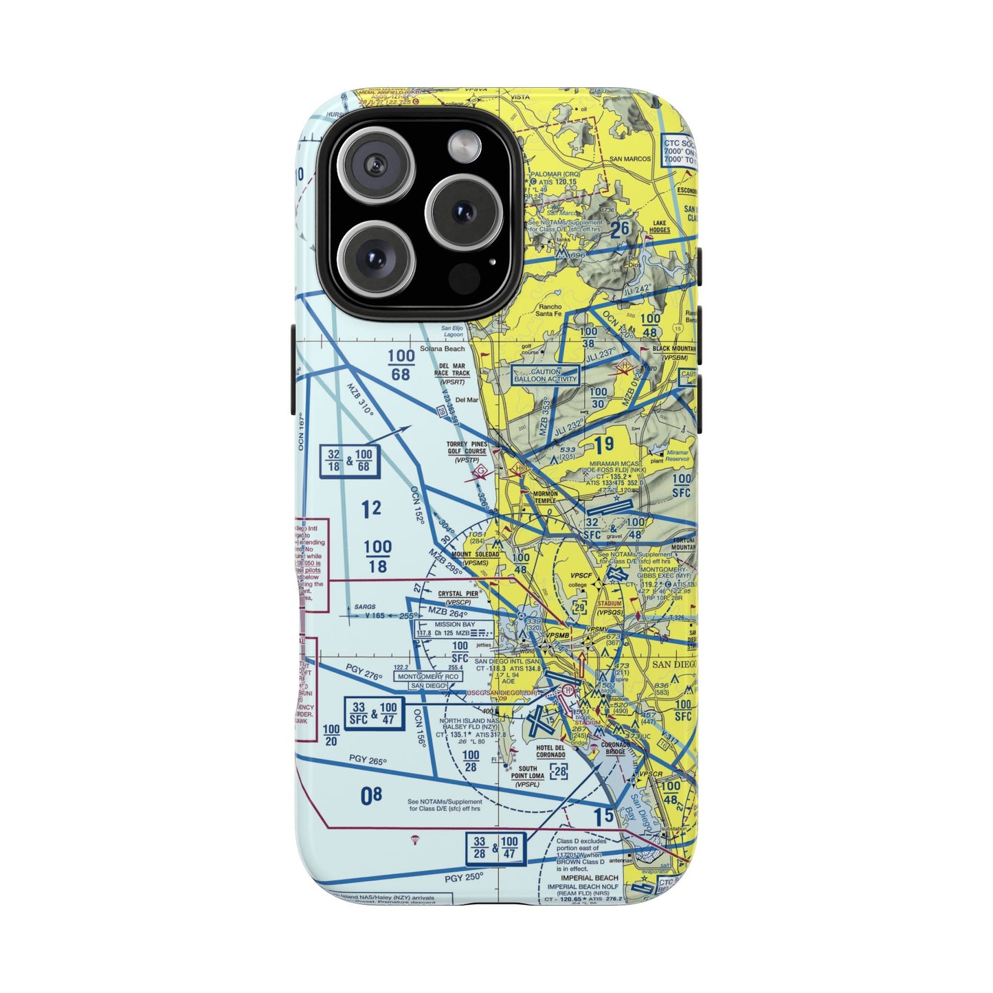 San Diego TAC Chart tough phone cases
