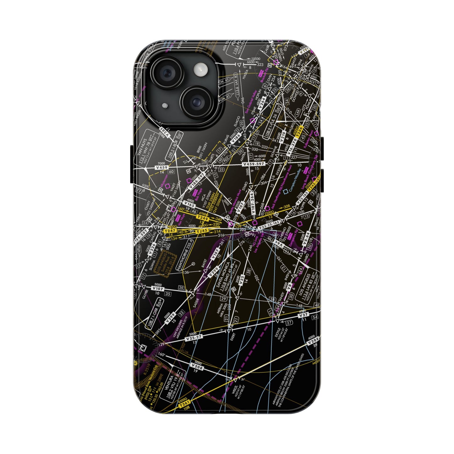 Enroute Low Altitude Chart tough phone cases (ELUS3/invert)