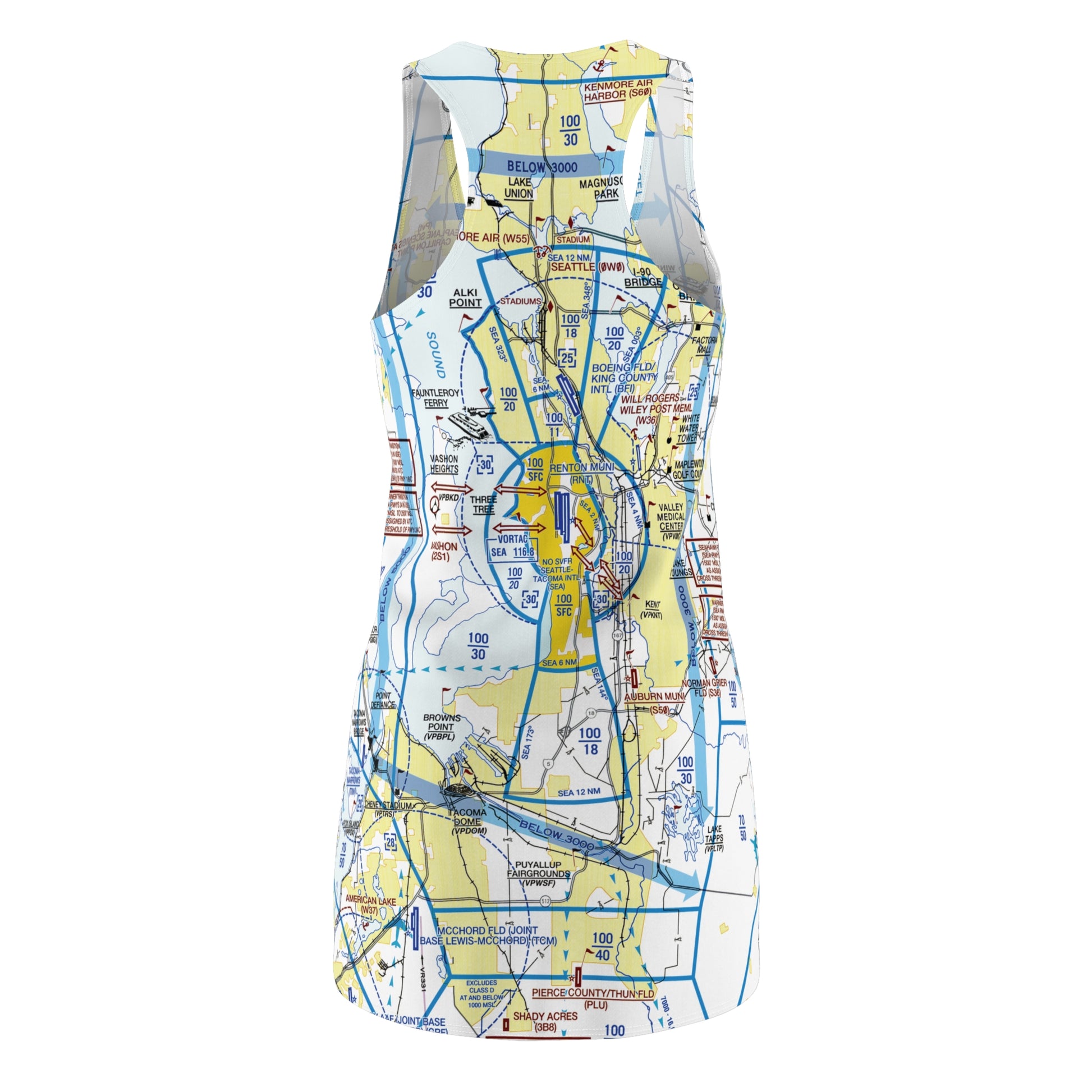 Seattle Flyway Chart racerback dress
