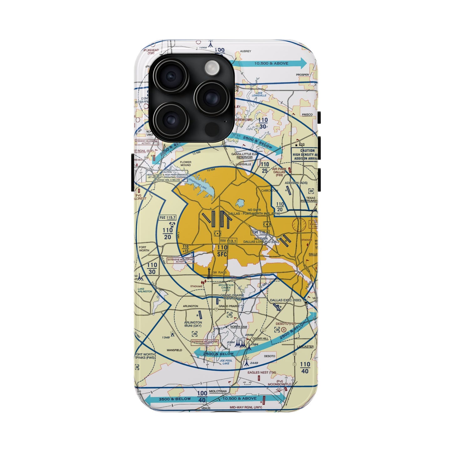 Dallas - Ft. Worth Flyway Chart tough phone cases