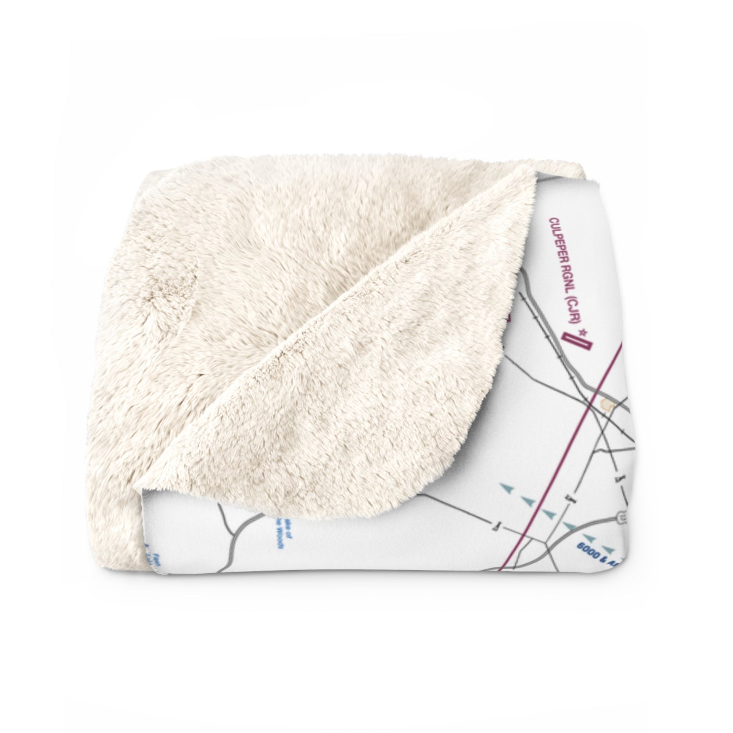 Baltimore-Washington Flyway Chart sherpa fleece blanket