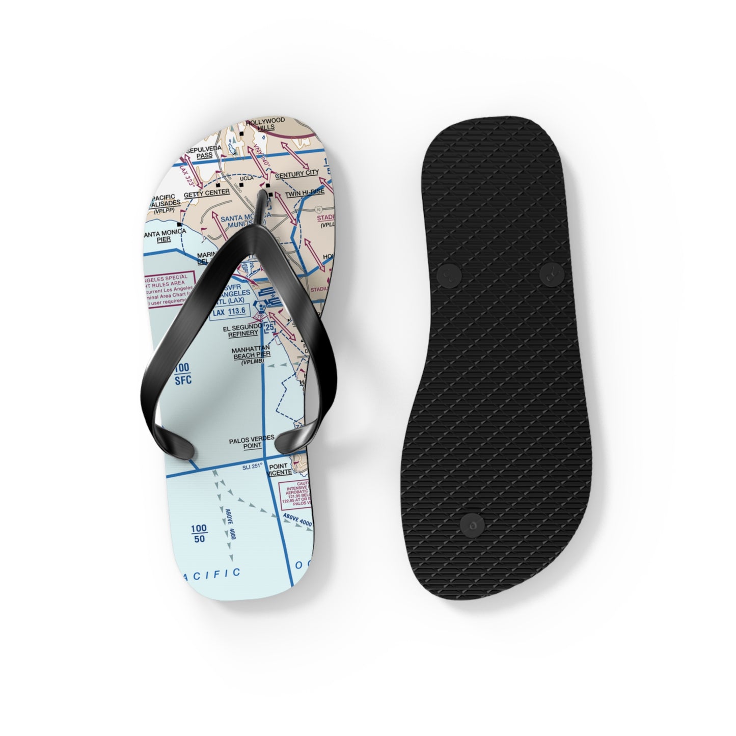 Aeronautical Chart Flip-Flops (LAX Flyway Chart)