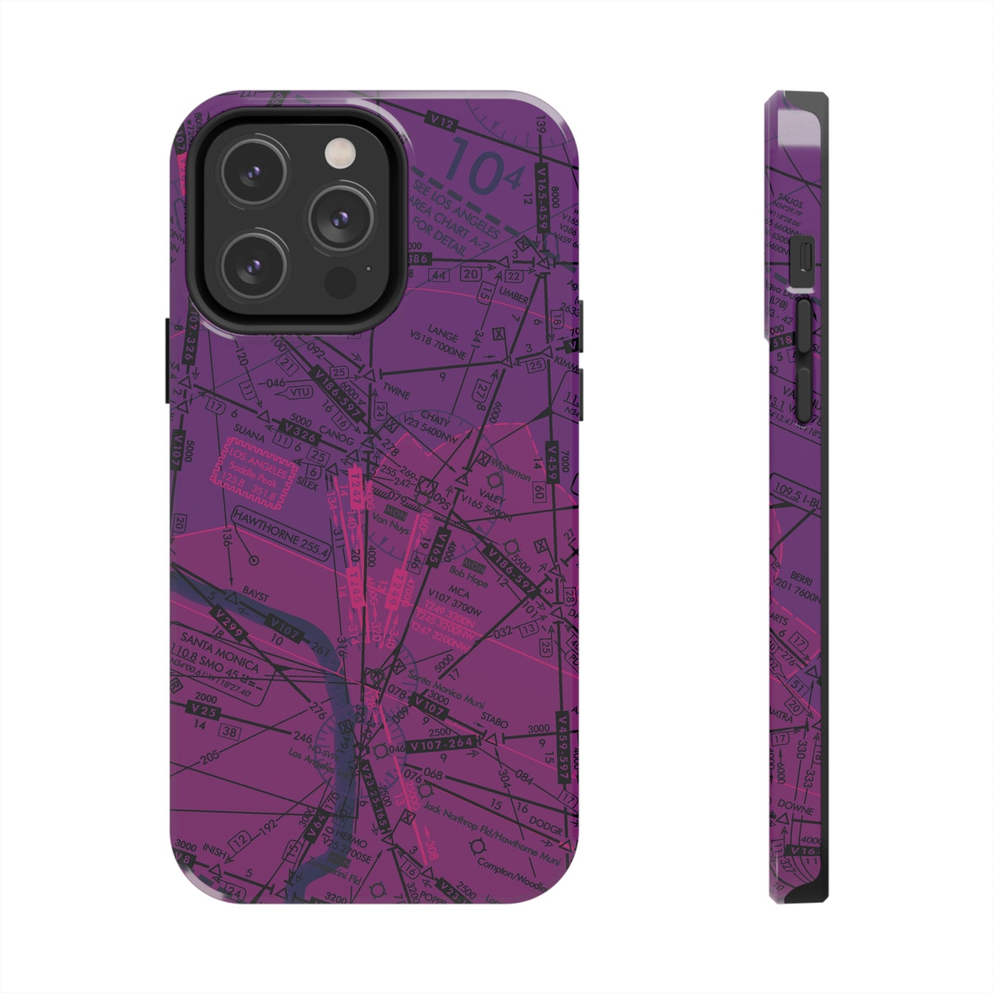 Enroute Low Altitude Chart (ELUS3) tough phone cases (purple)