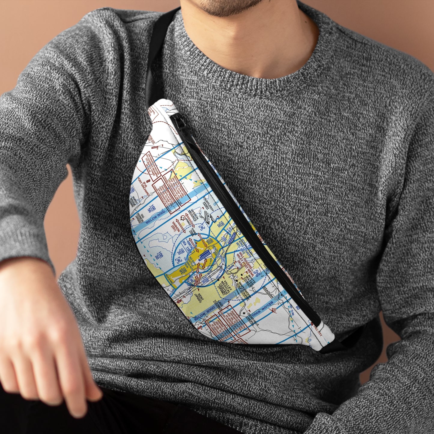 Seattle Flyway Chart fanny pack