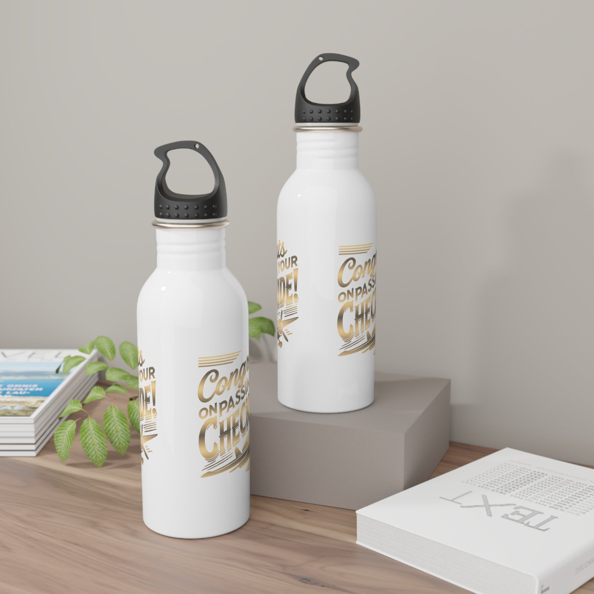 Congrats on passing your checkride! 20 oz. stainless steel water bottle (v1. gold)