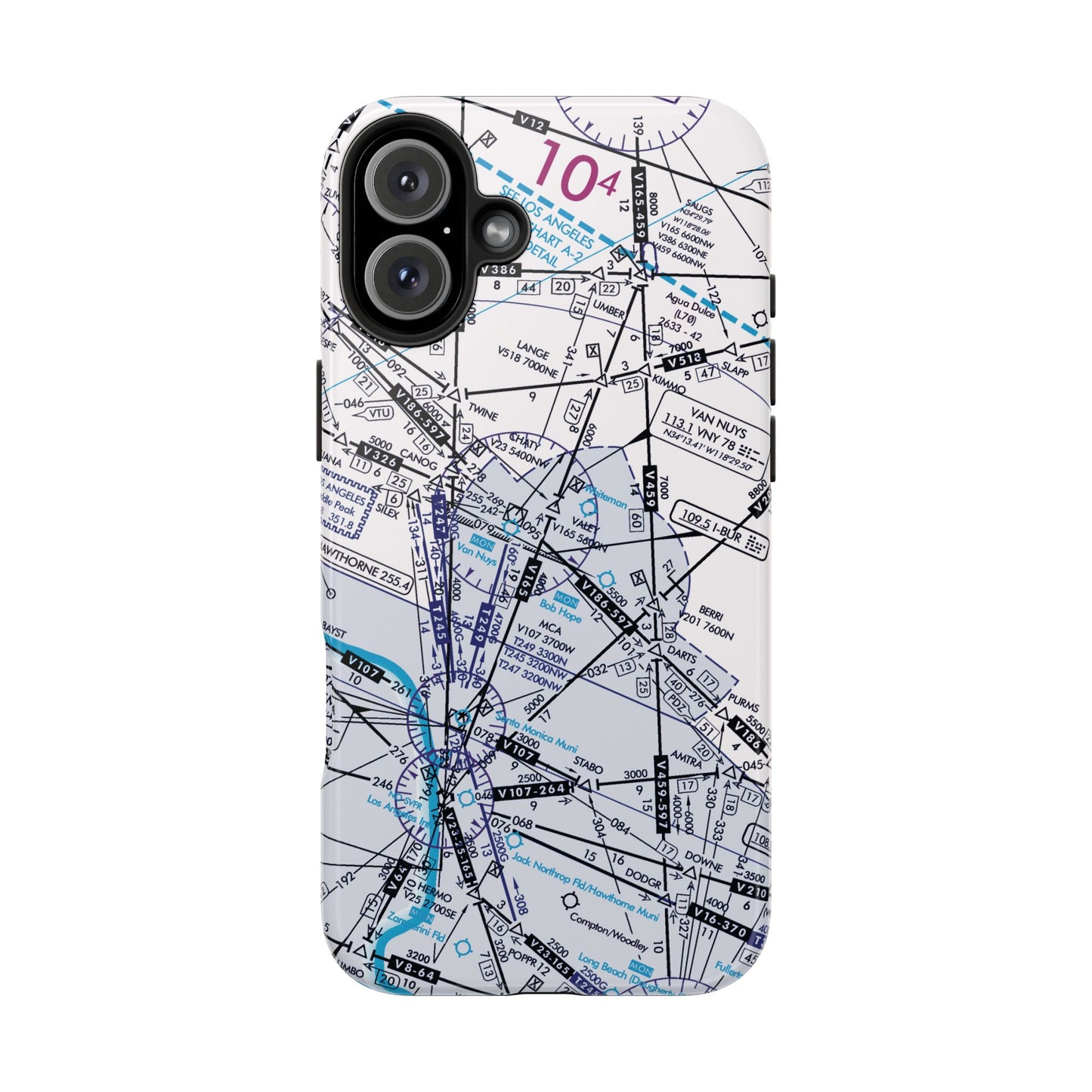 Enroute Low Altitude Chart tough phone cases (ELUS3/white)
