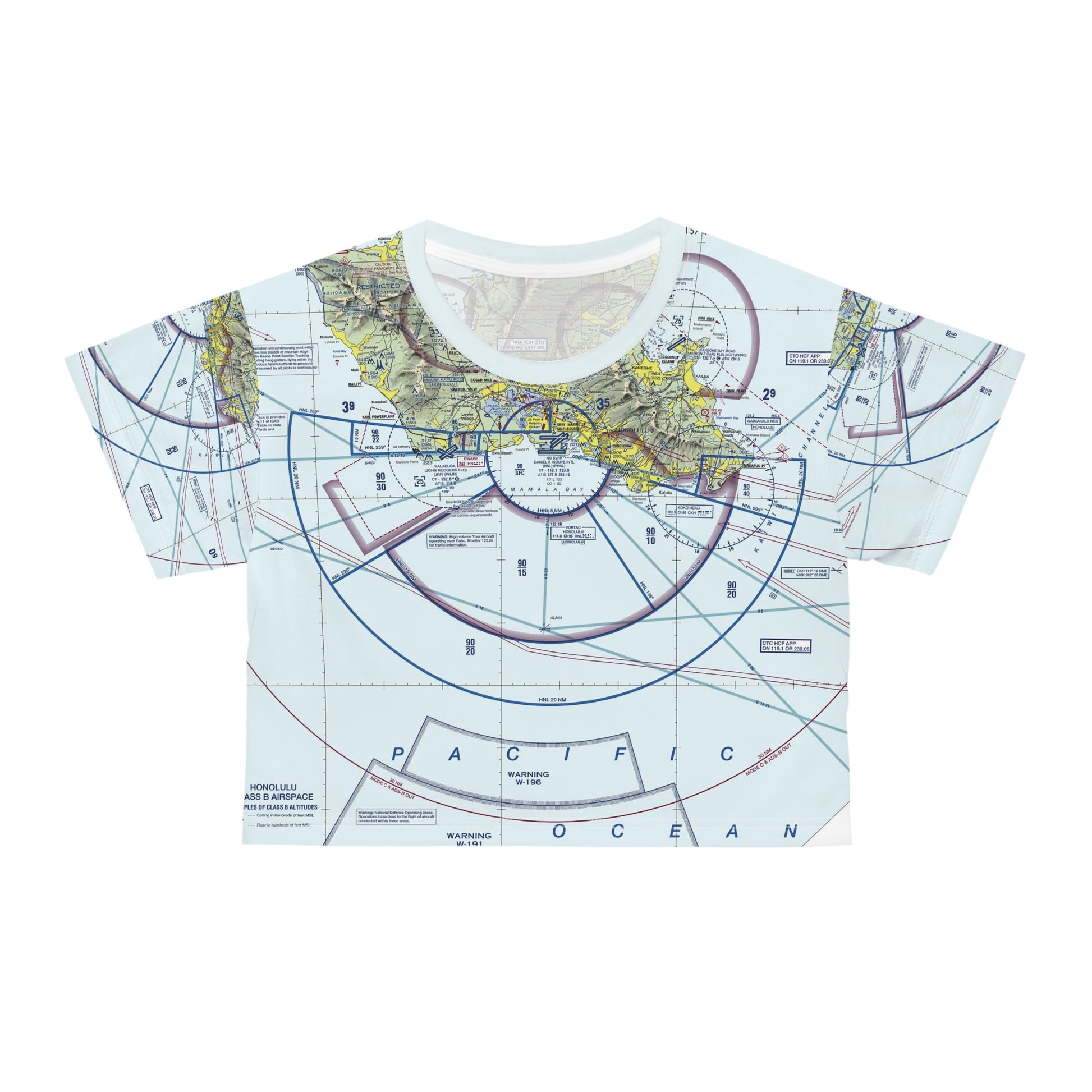 Honolulu Sectional Chart crop tee
