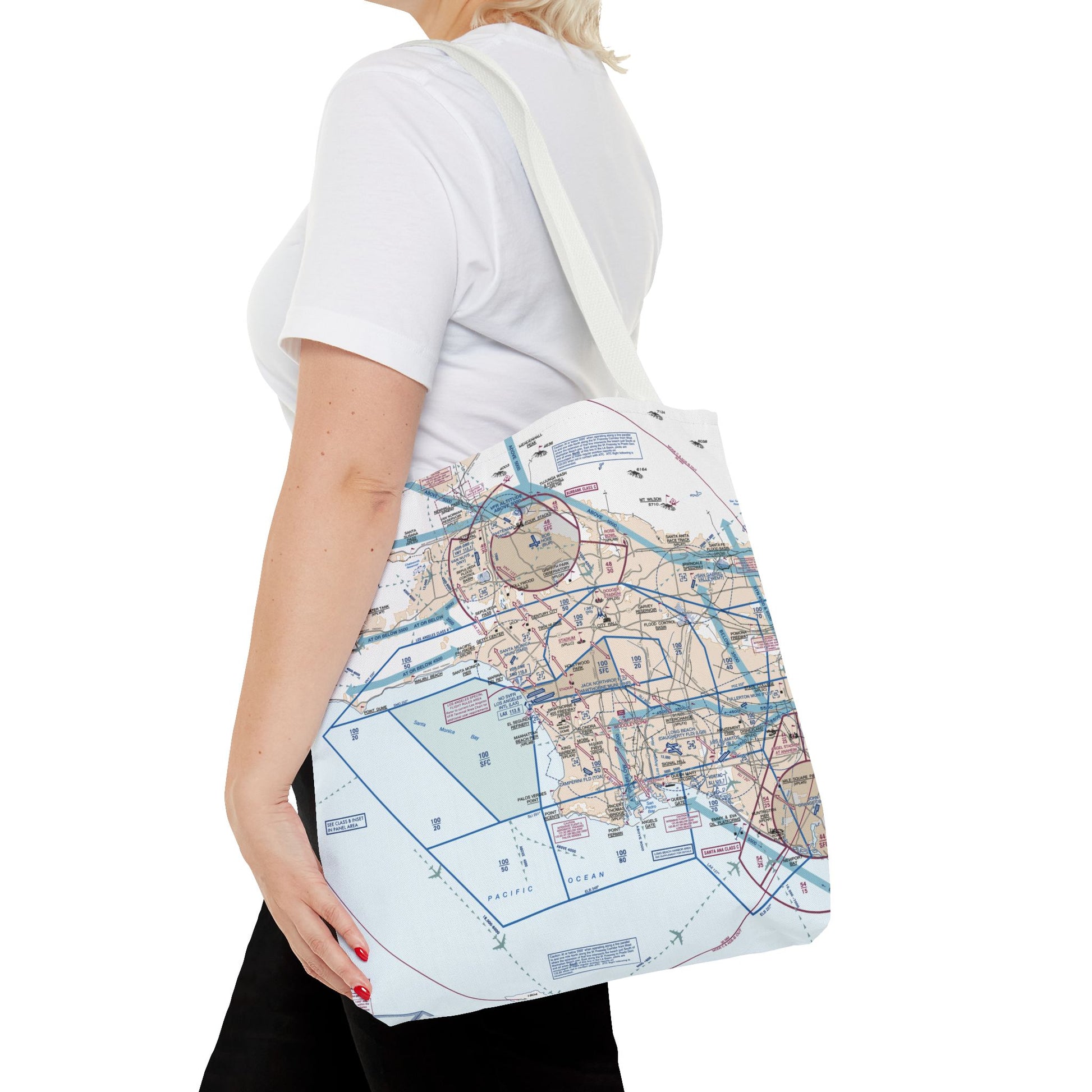 LAX Flyway Chart tote bag