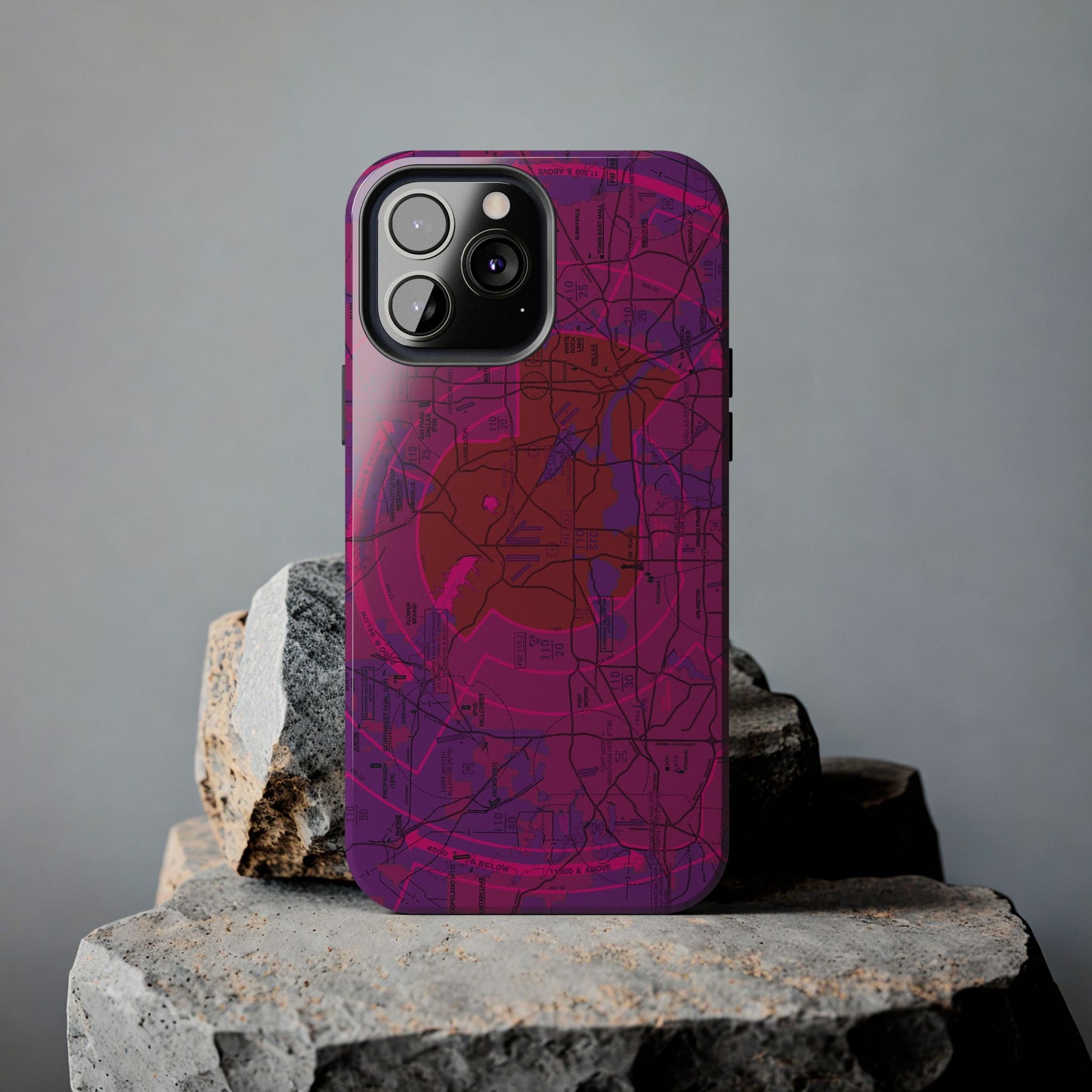 Dallas Fort Worth Flyway Chart tough phone cases (purple)