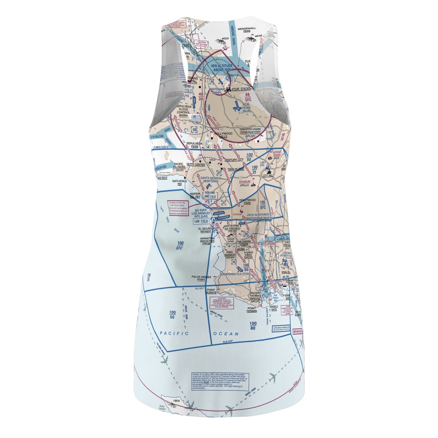 LAX Flyway Chart racerback dress