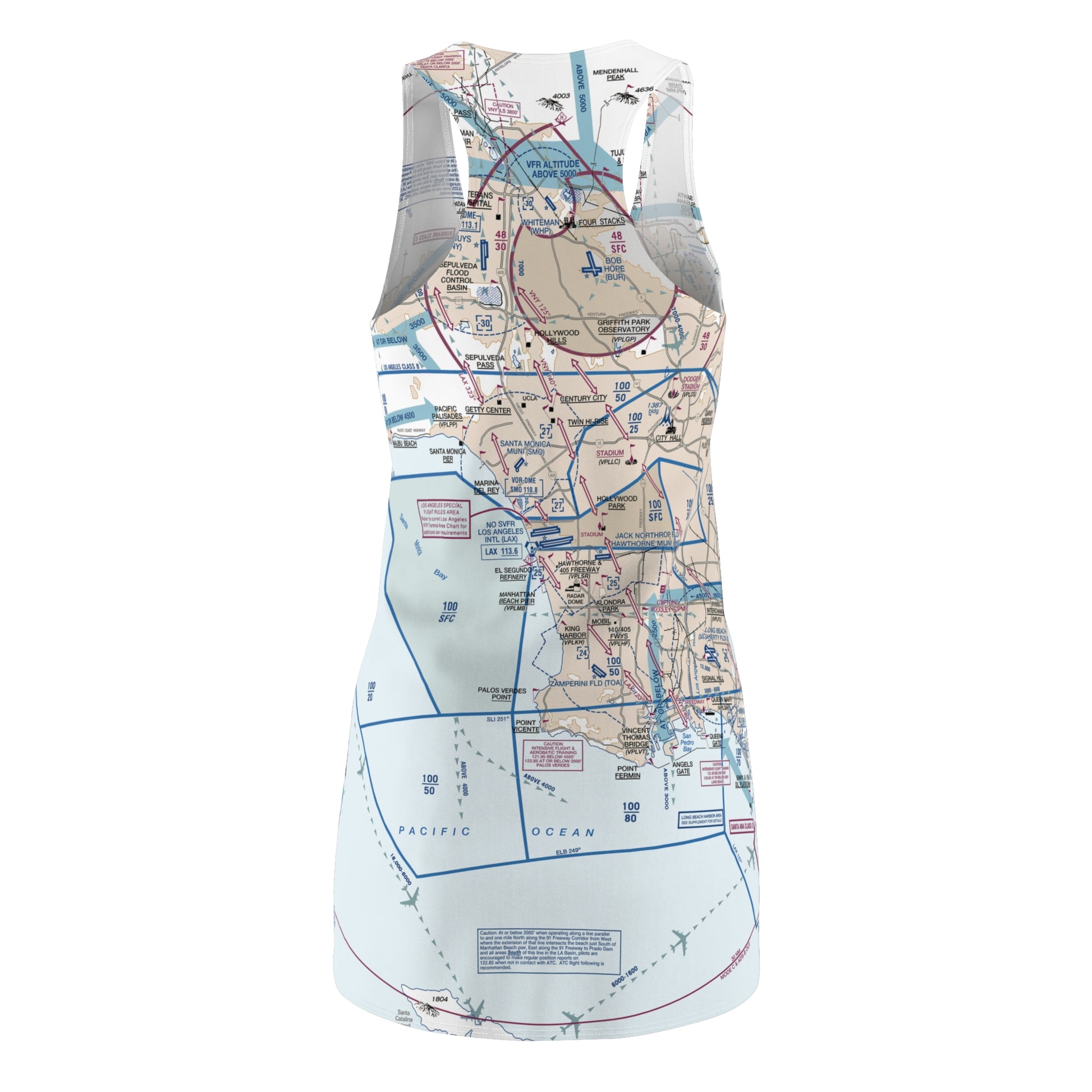 LAX Flyway Chart racerback dress