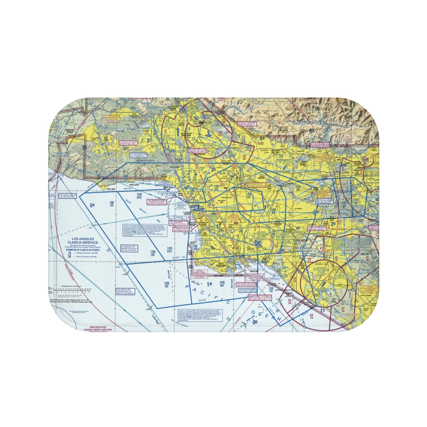 Los Angeles TAC Chart bath mat