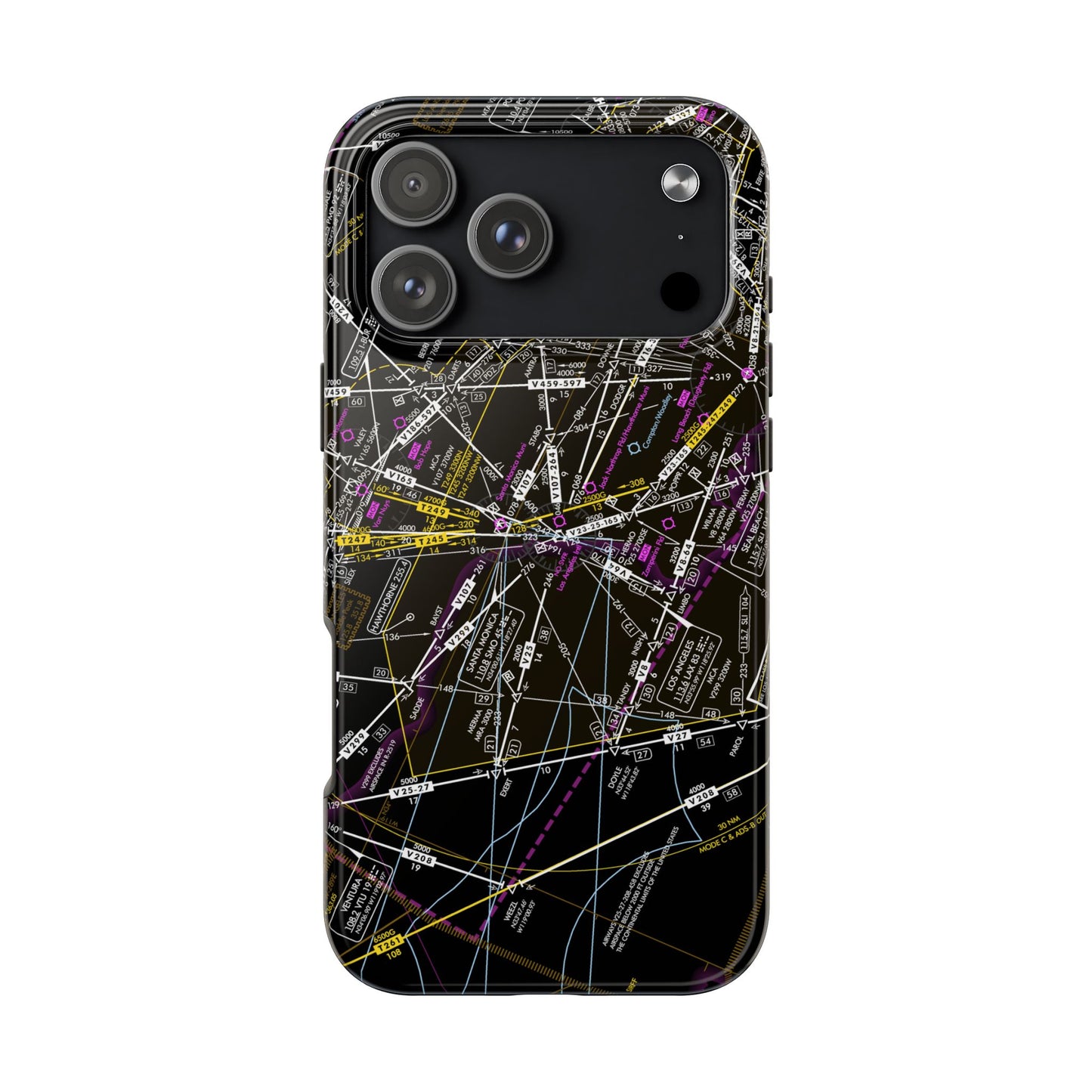 Enroute Low Altitude Chart tough phone cases (ELUS3/invert)