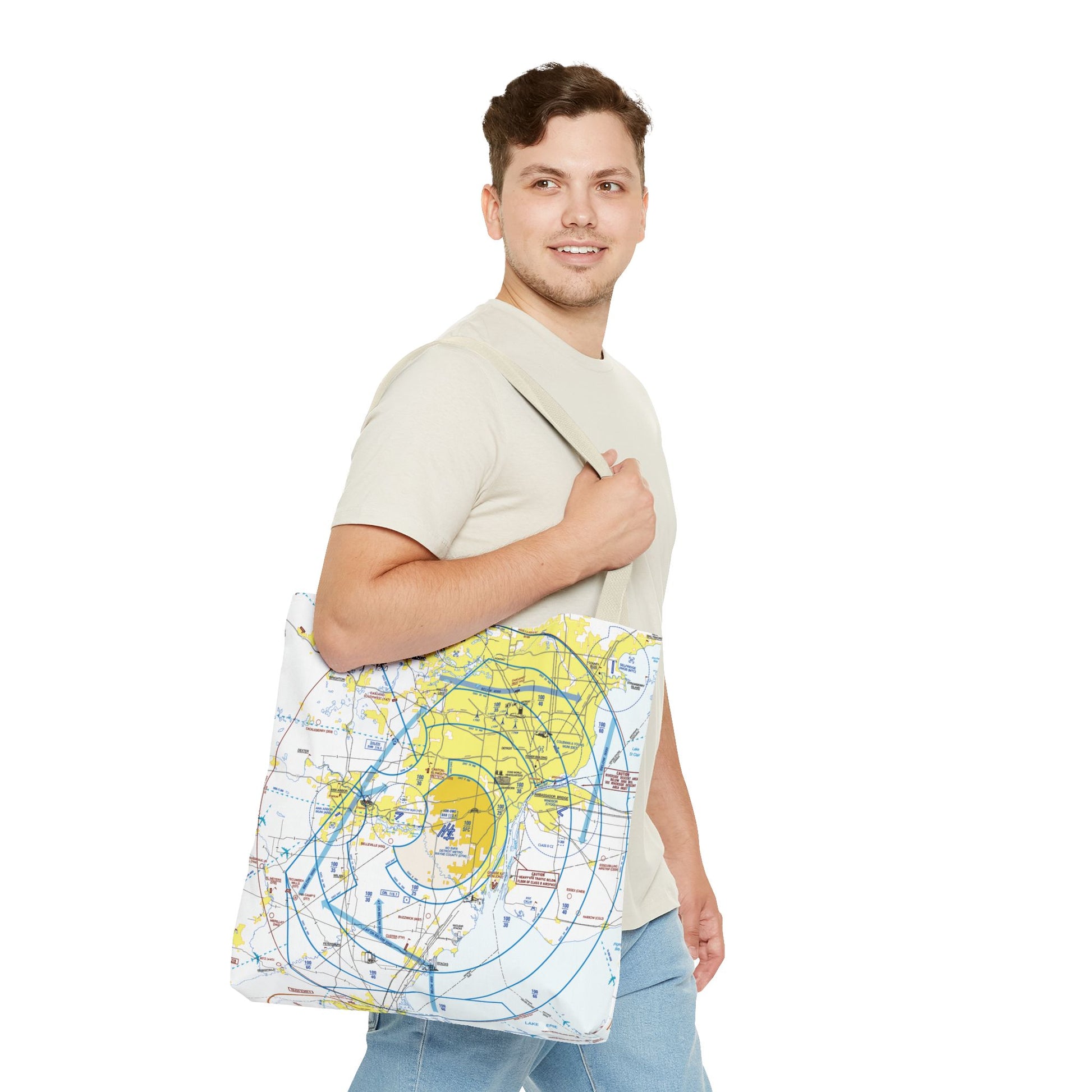 Detroit Flyway Chart tote bag