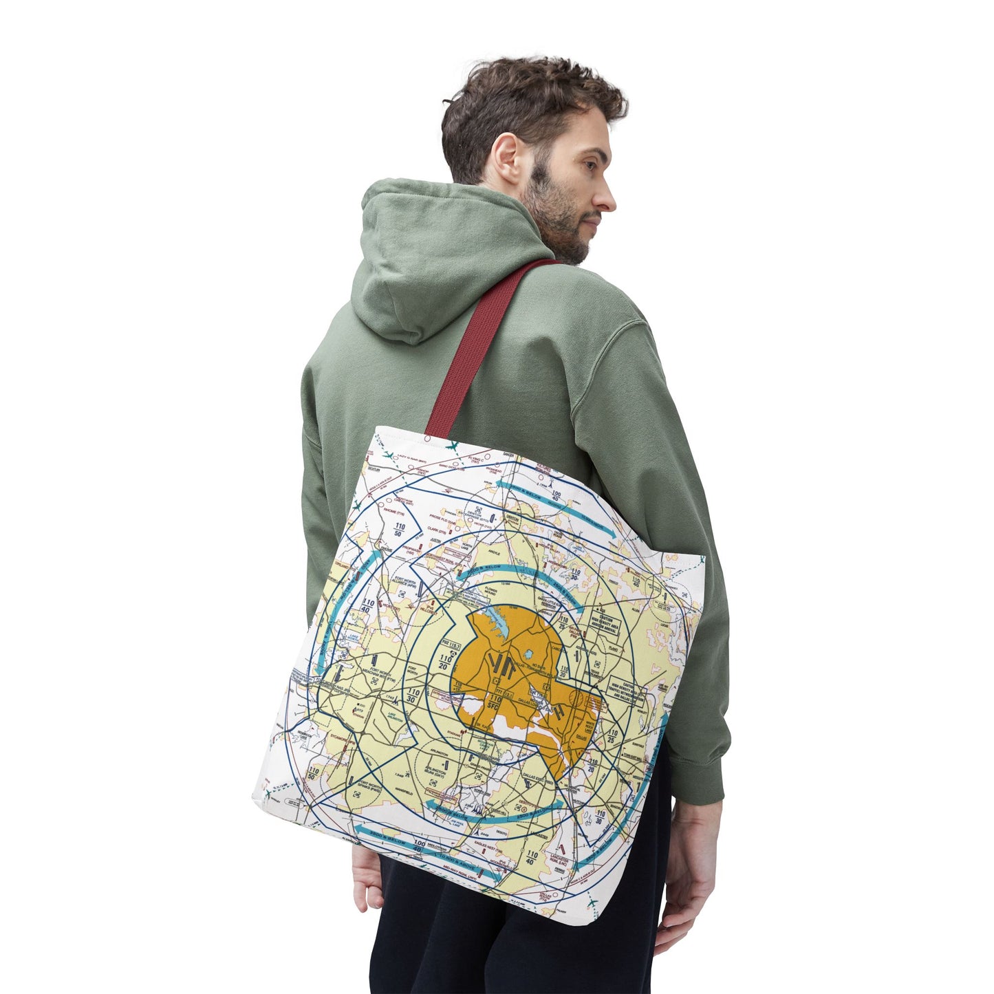 Dallas - Ft. Worth Flyway Chart tote bag