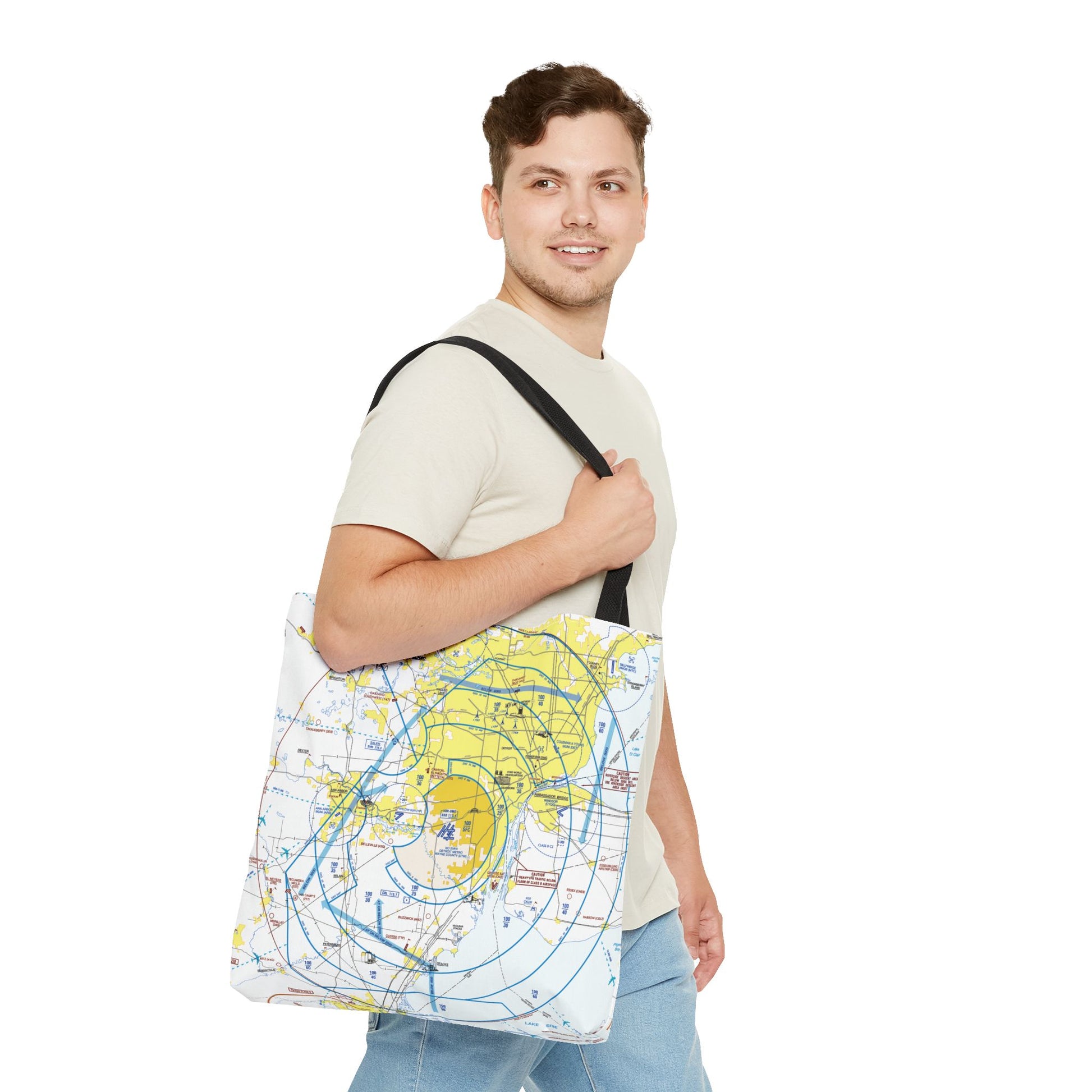 Detroit Flyway Chart tote bag