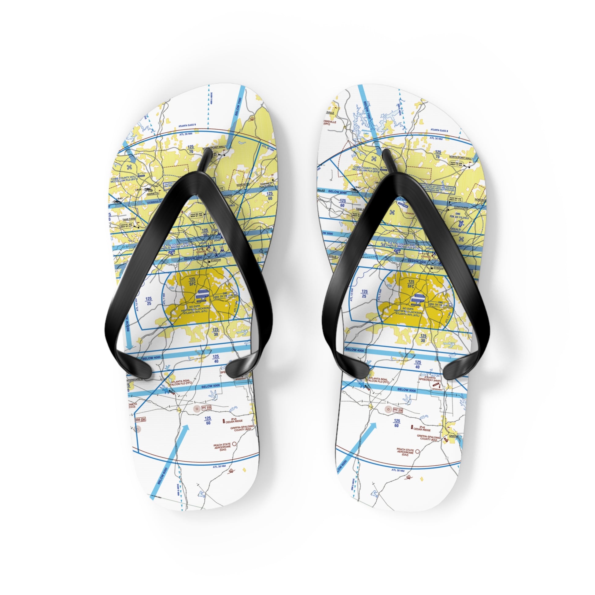 Aeronautical Chart Flip-Flops (ATL)