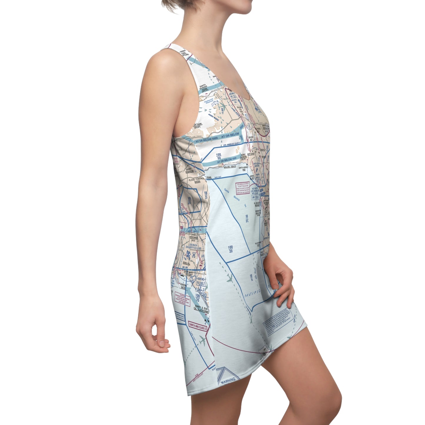 LAX Flyway Chart racerback dress
