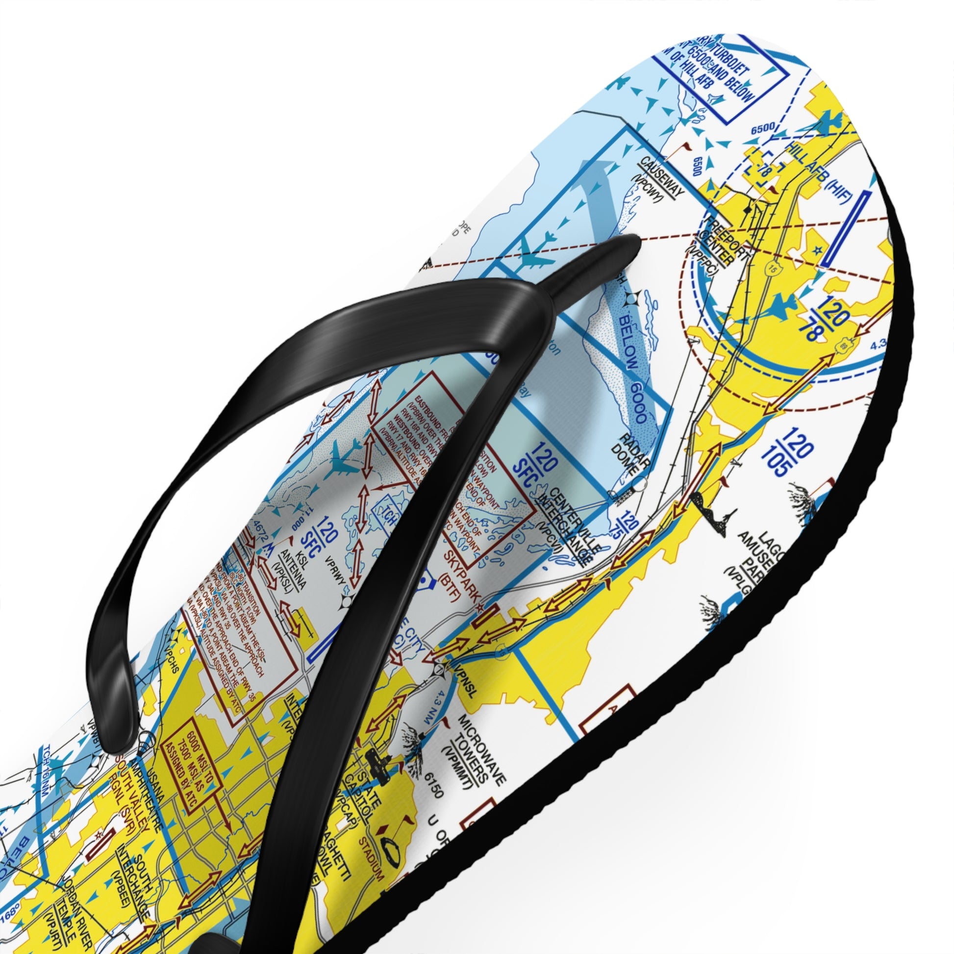 Aeronautical Chart Flip-Flops (SLC Flyway Chart)