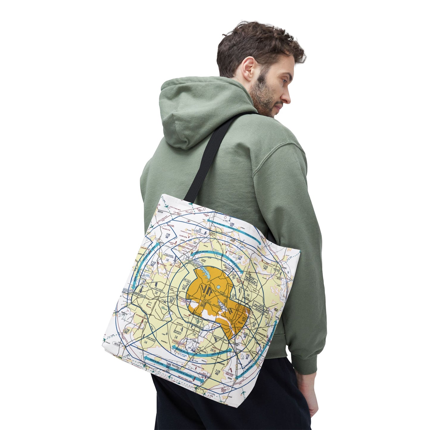 Dallas - Ft. Worth Flyway Chart tote bag