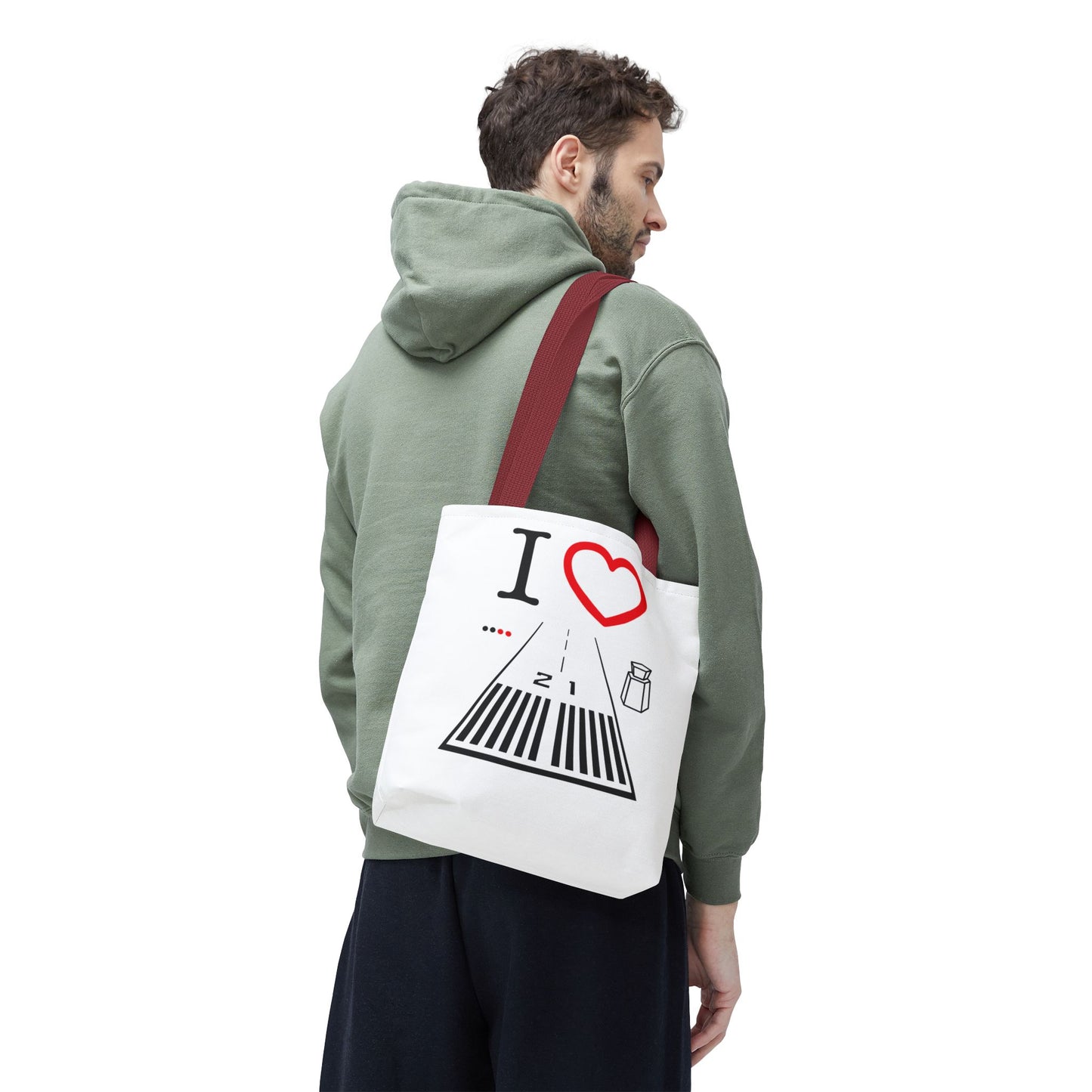 Santa Monica Airport Runway 21 / 3 tote bag (white)