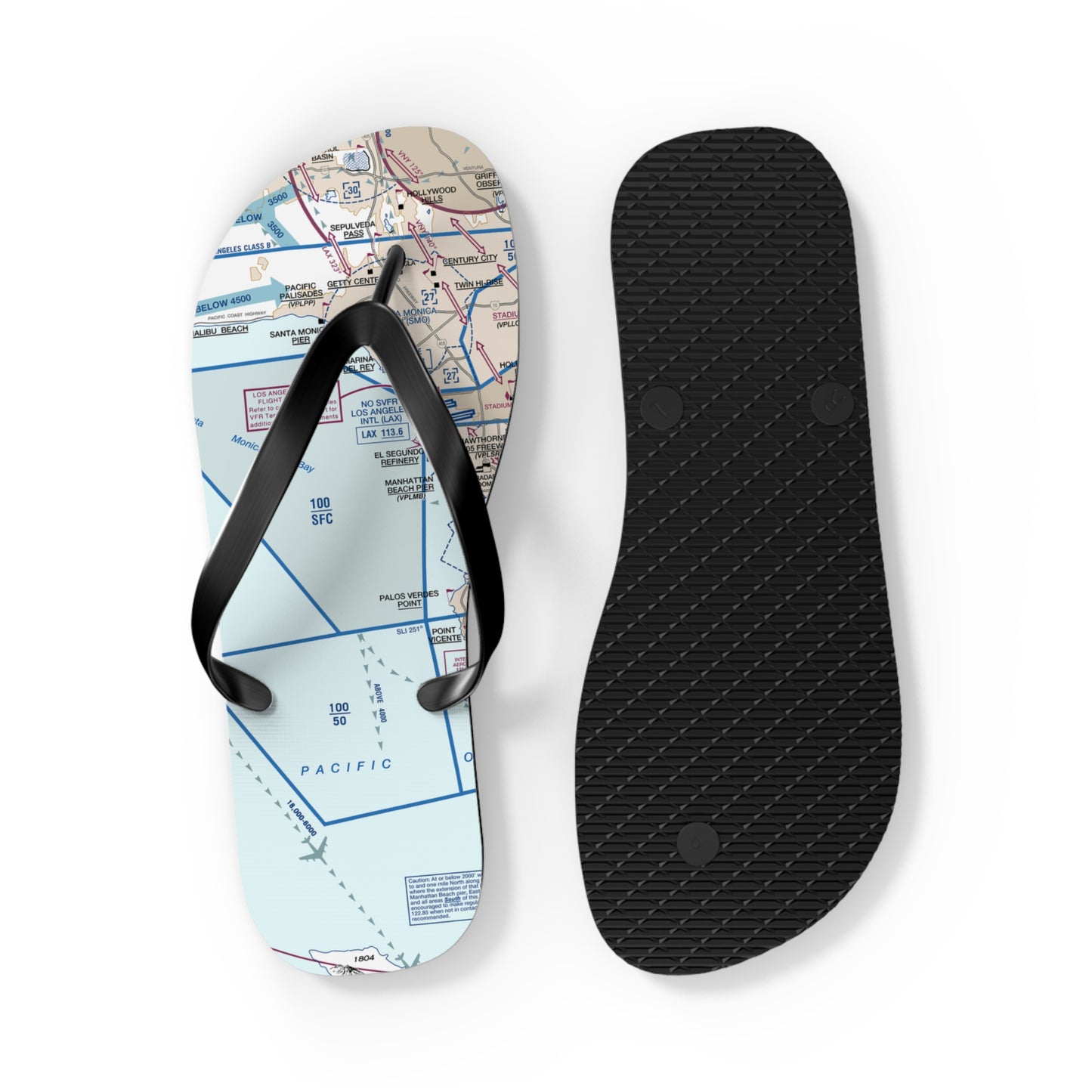 Aeronautical Chart Flip-Flops (LAX Flyway Chart)